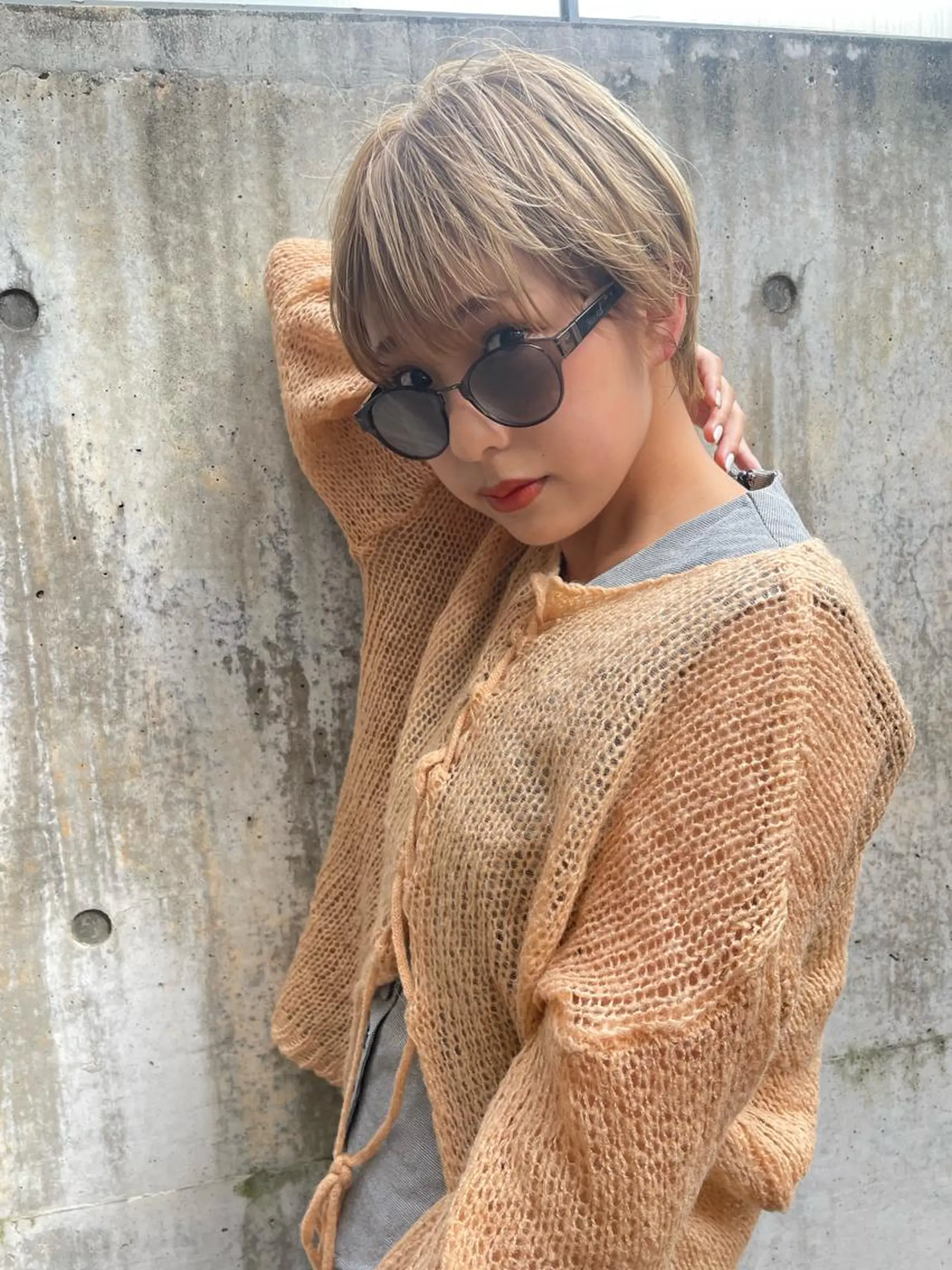 ショート カラー ショートボブ デザインカラー グラデーションカラー ボブ 外国人風カラー カット ヘアカラー トリートメント ショート/ボブ/ 心斎橋/宮脇美奈のヘアスタイル