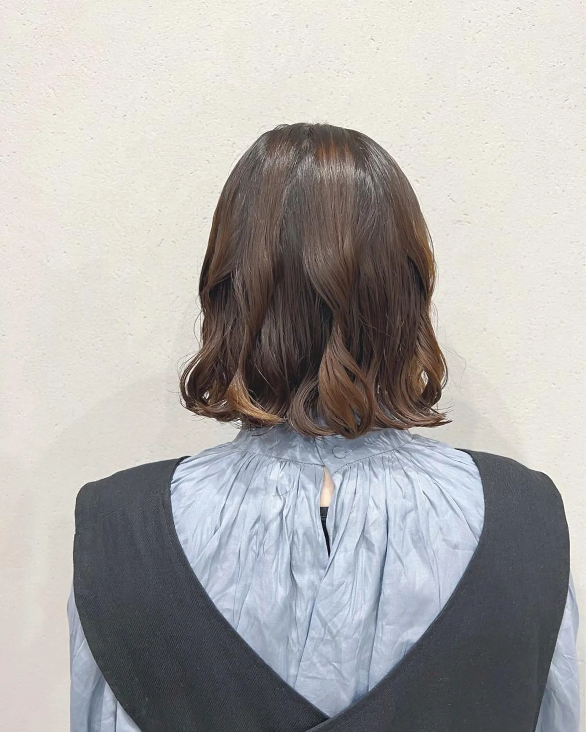 ミディアム パーマ ボブパーマコテ巻き風 パーマNo1深江秀平のヘアスタイル