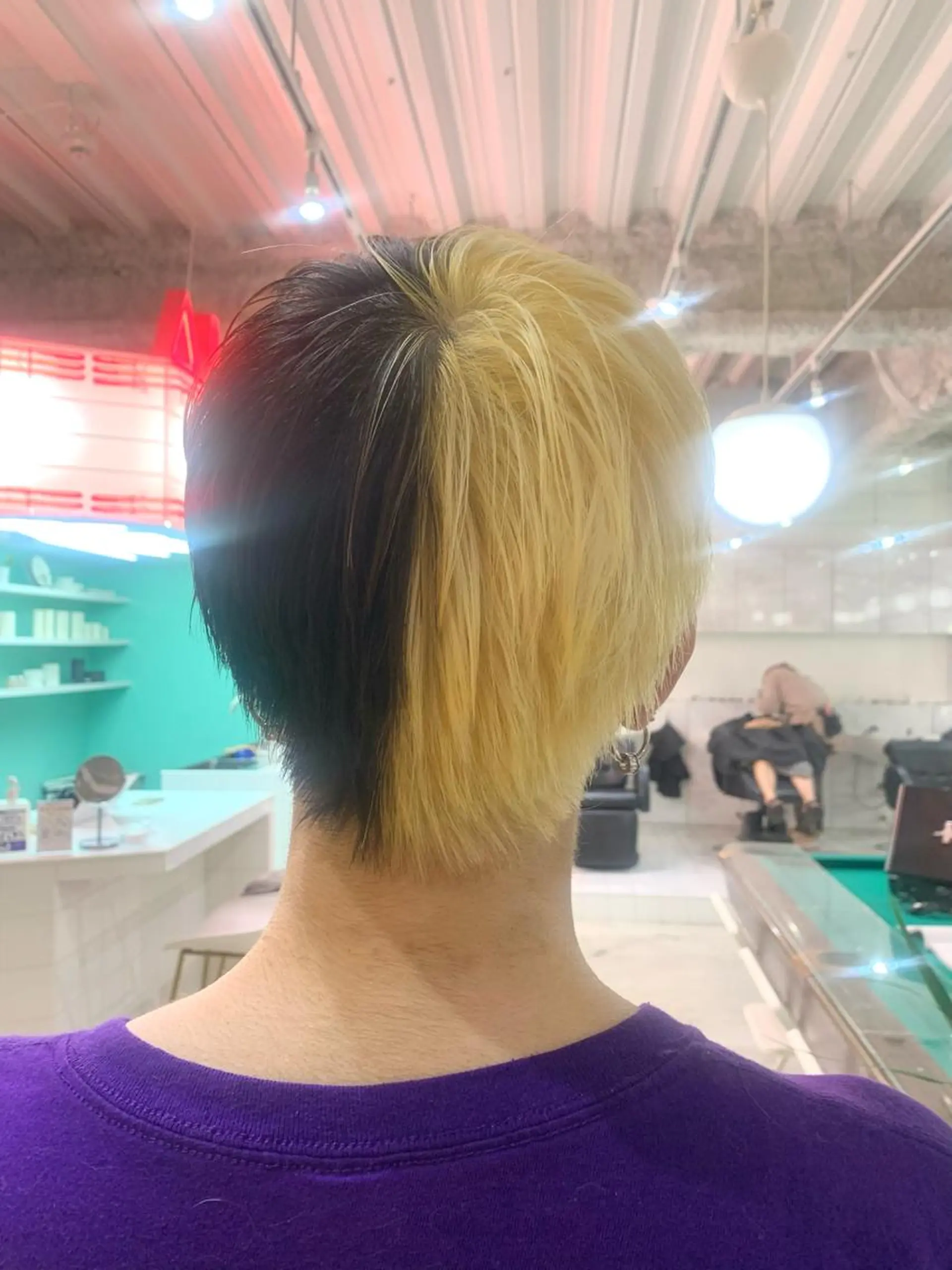 ショート カラー ヘアアレンジ メンズ 🧨ブリーチー×ボブ レイヤー💎じゅえるのヘアスタイル