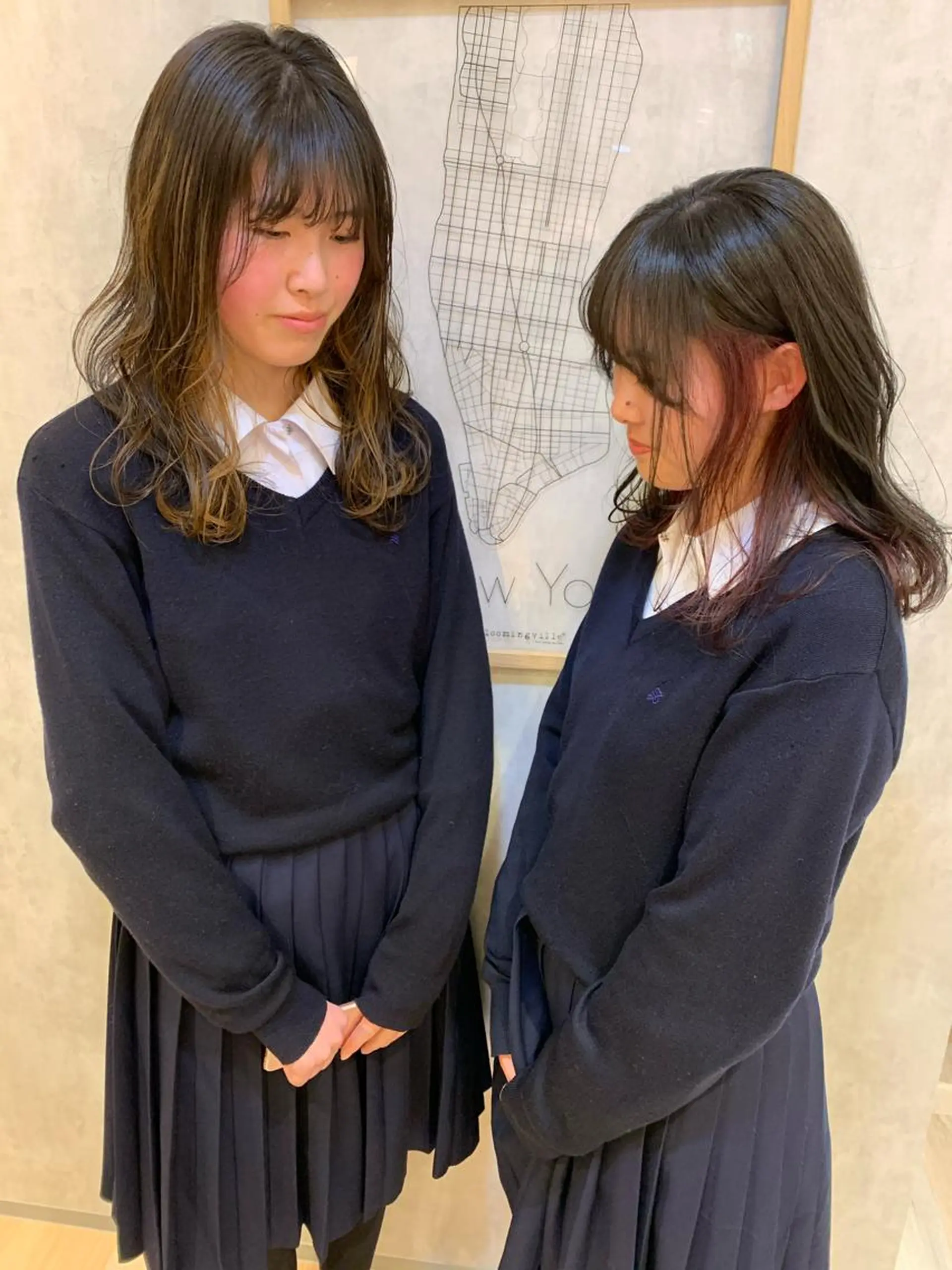 ロング カラー ハイライトカラー インナーカラー ハイライト 船津 佳奈美のヘアスタイル