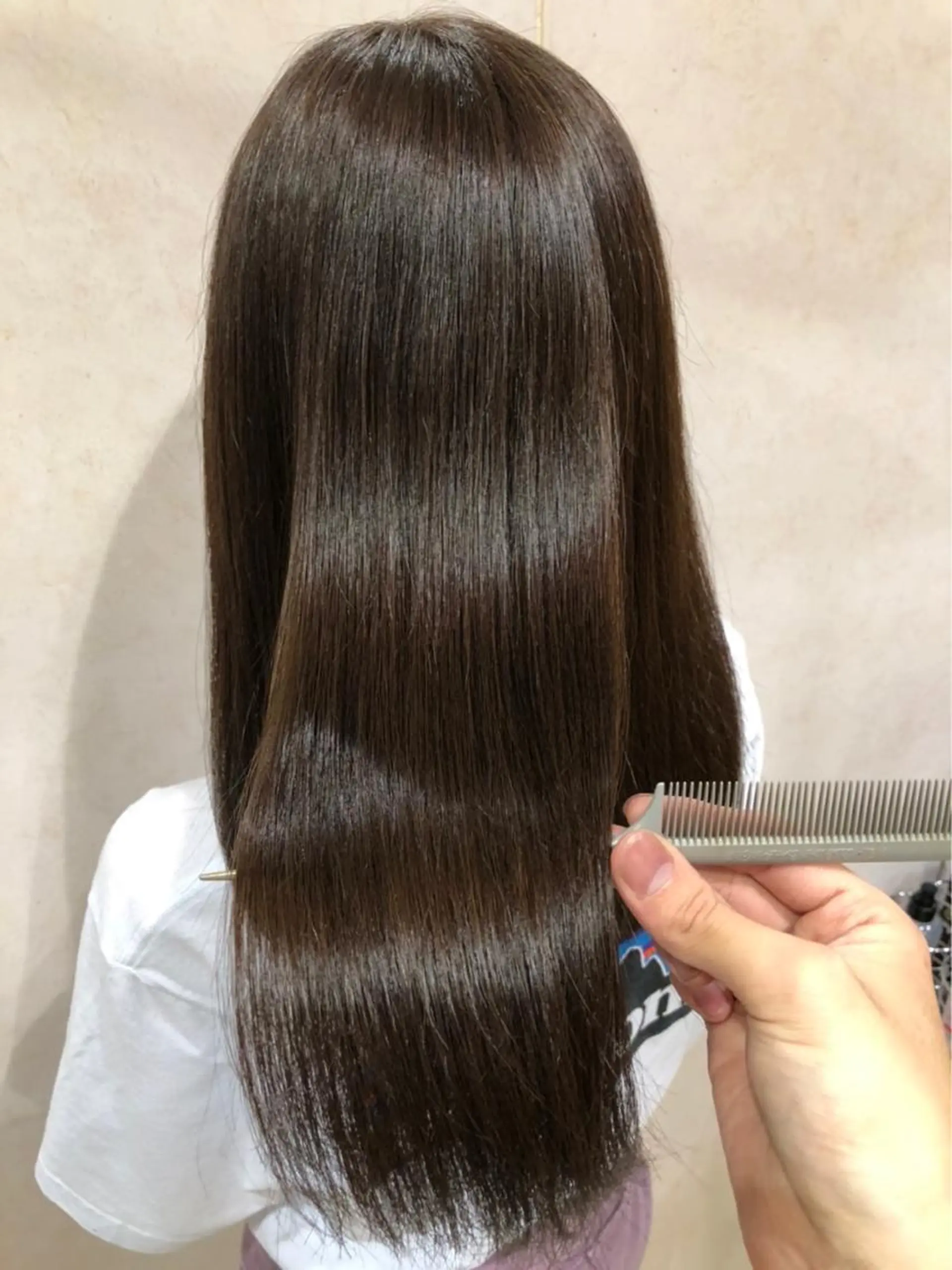 ロング カット ヘアカラー 縮毛矯正 髪質改善/艶髪 ミトモリシュウトのヘアスタイル