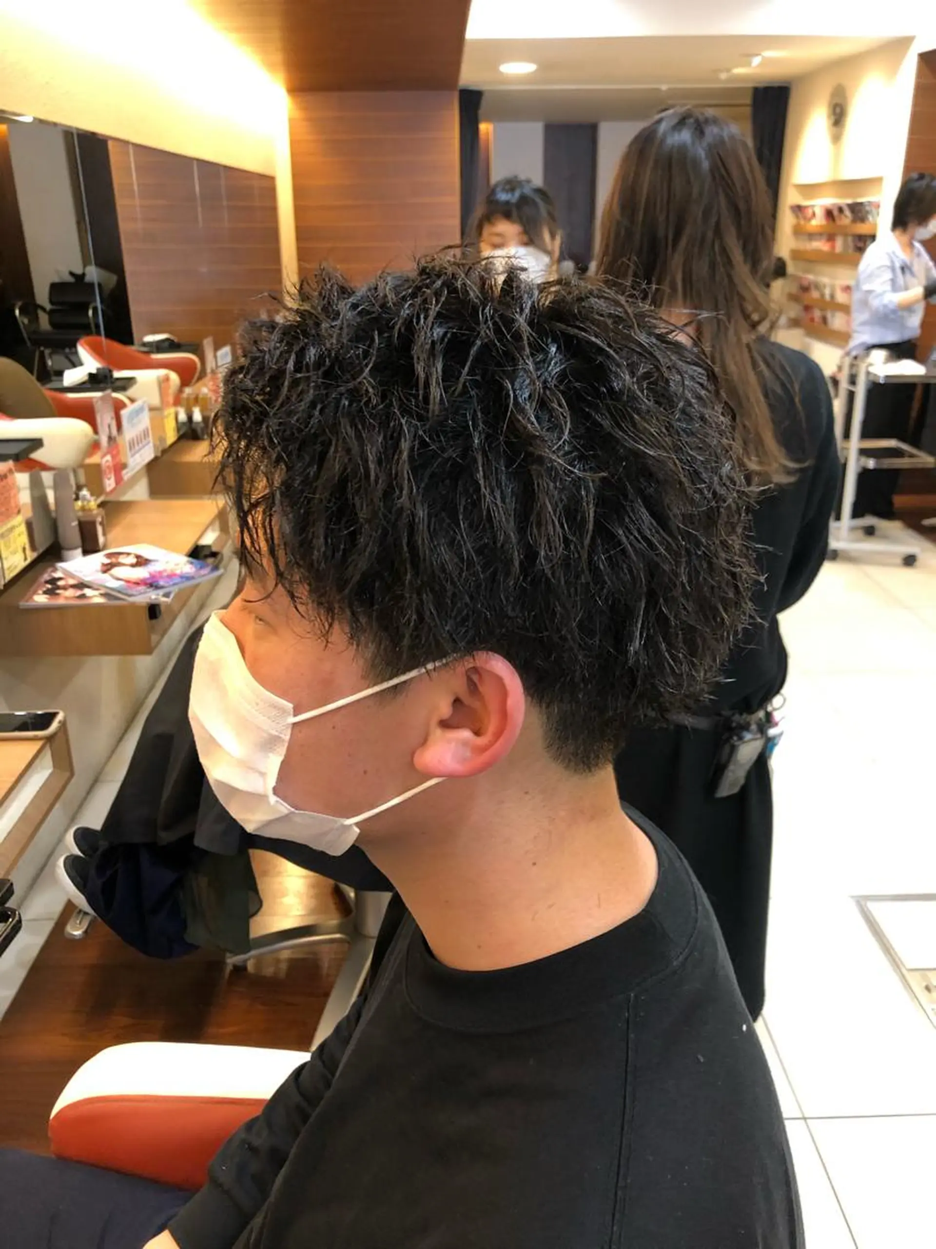 パーマ メンズ メンズパーマ 刈り上げ 塩谷黎✨ブリーチ無W カラーメンズパーマ✨のヘアスタイル