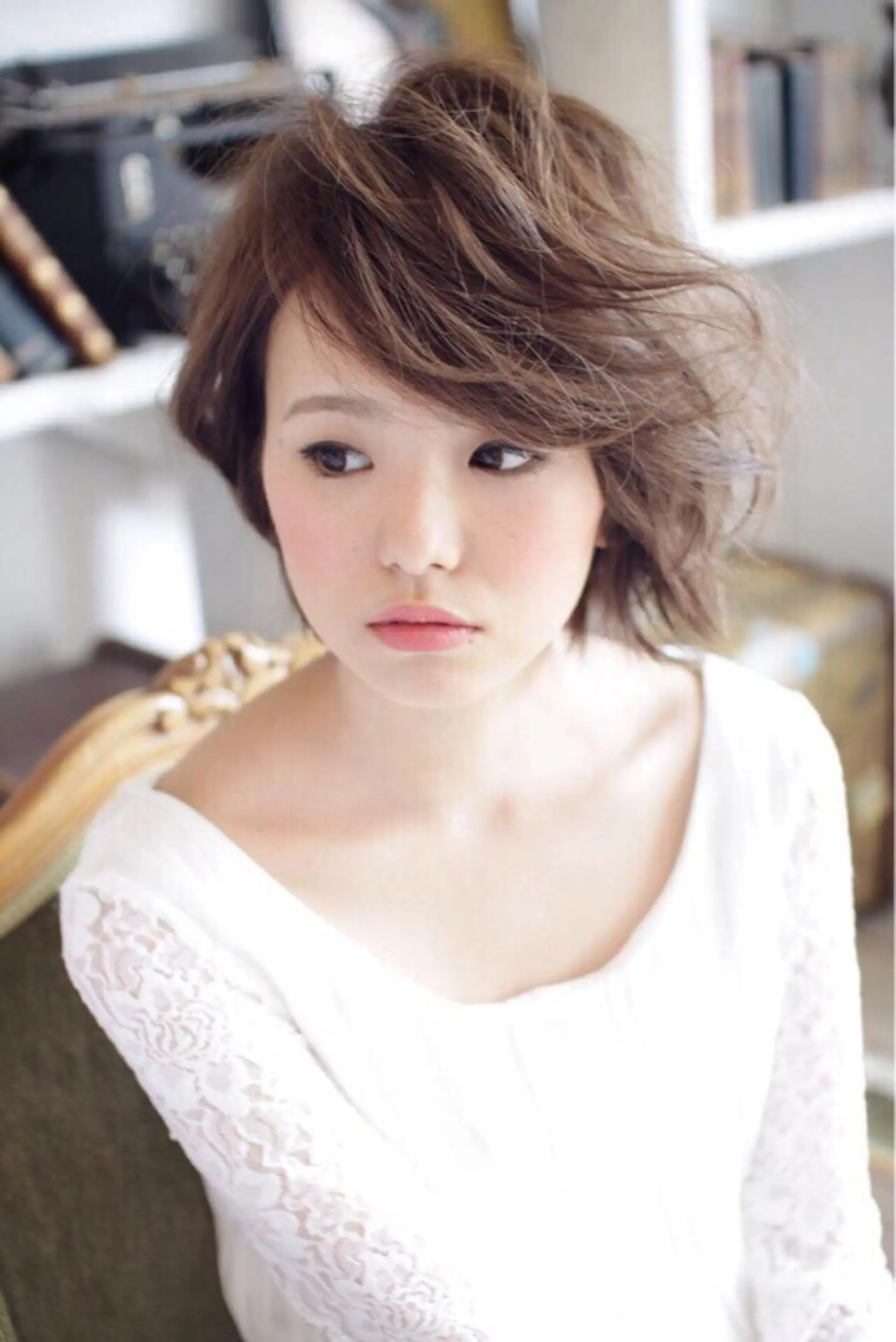 ショート ミディアム カラー パーマ 小顔カット✨ 透明感カラーのヘアスタイル