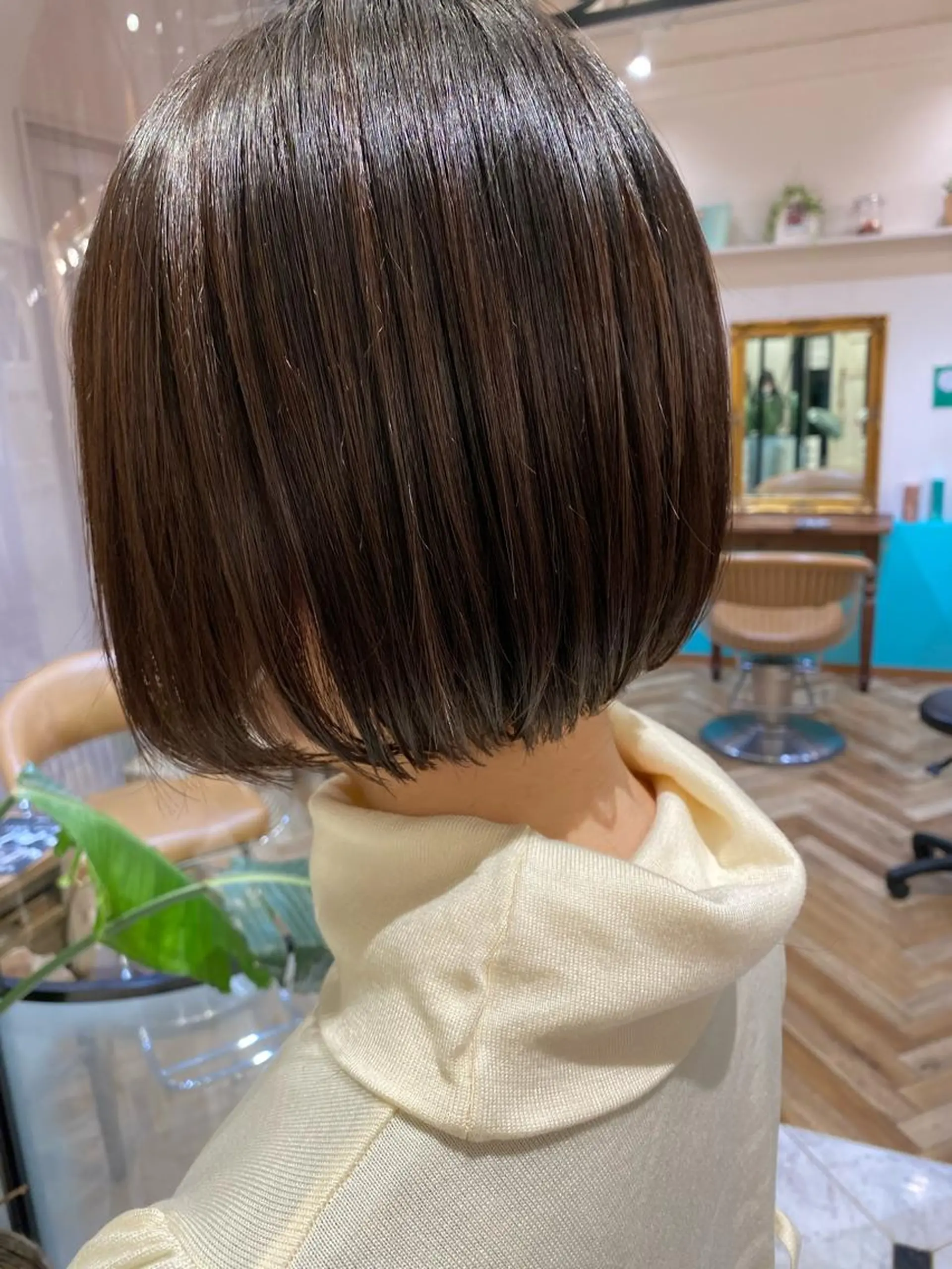 ショート レイヤー/韓国/ボブ 縮毛矯正/畠中ケントのヘアスタイル