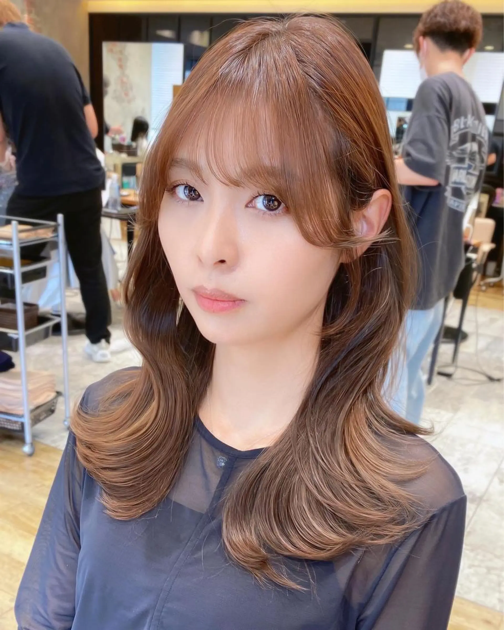 セミロング カラー On所属・顔まわりカット🌟 くびれヘア/寺門遥輝のヘアスタイル