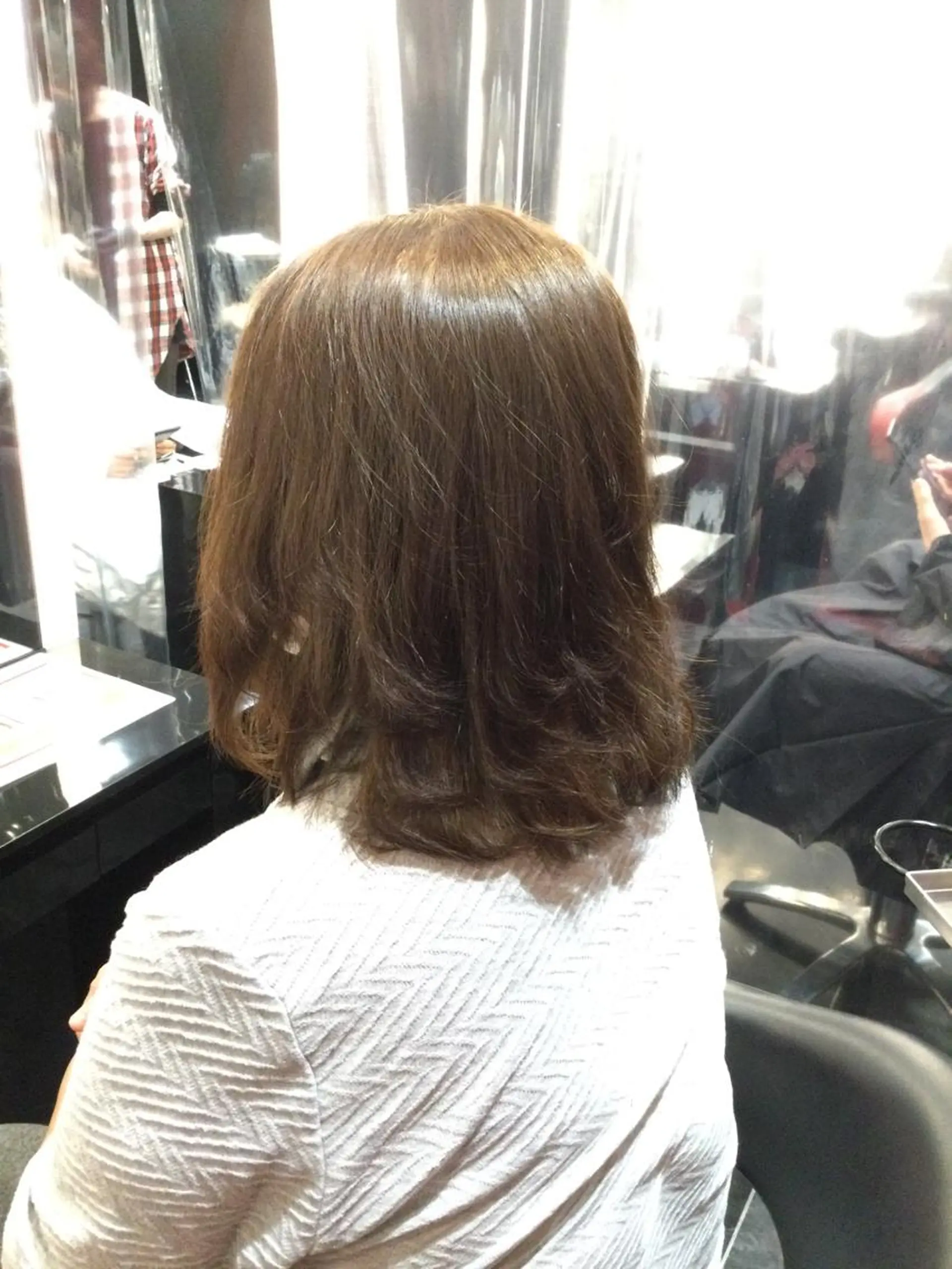 ミディアム カラー パーマ Annon プライベートサロンのヘアスタイル