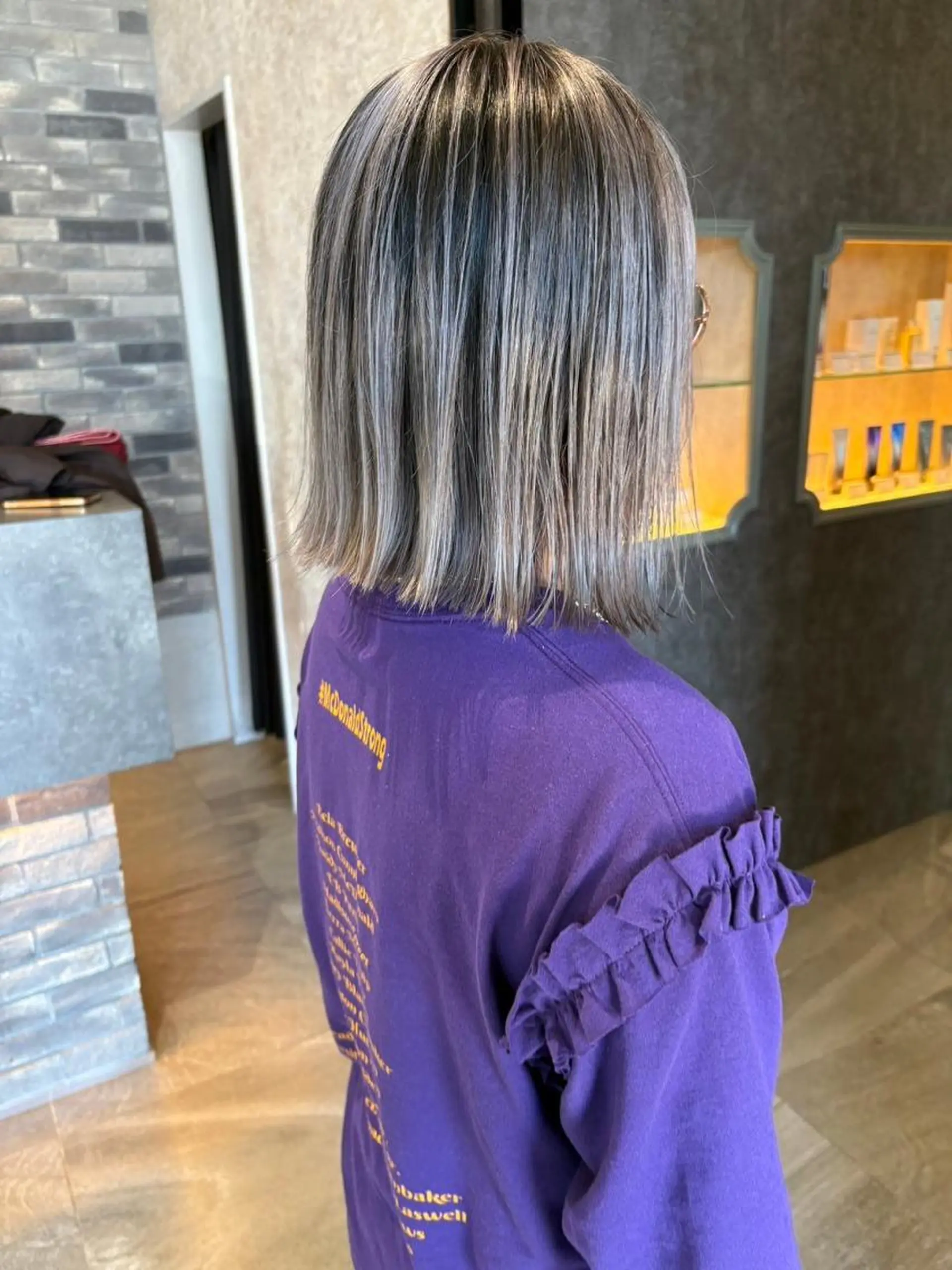 カラー バレイヤージュ ハイライトカラー ヘアカラー Kobayashi ハイライト/ショートのヘアスタイル