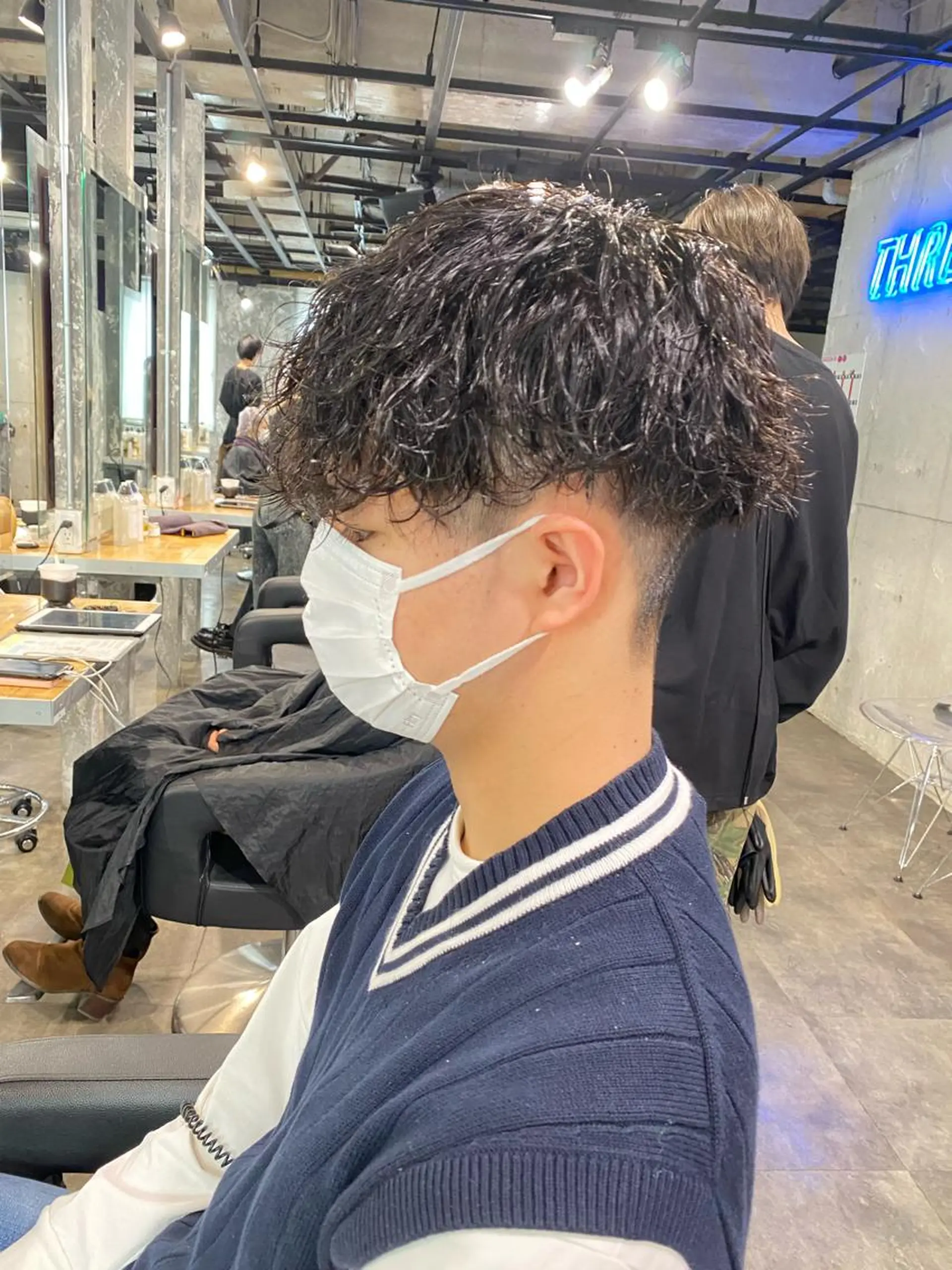 ショート パーマ メンズ 🟦ニュアンス/メン ズパーマ横浜🟦のヘアスタイル