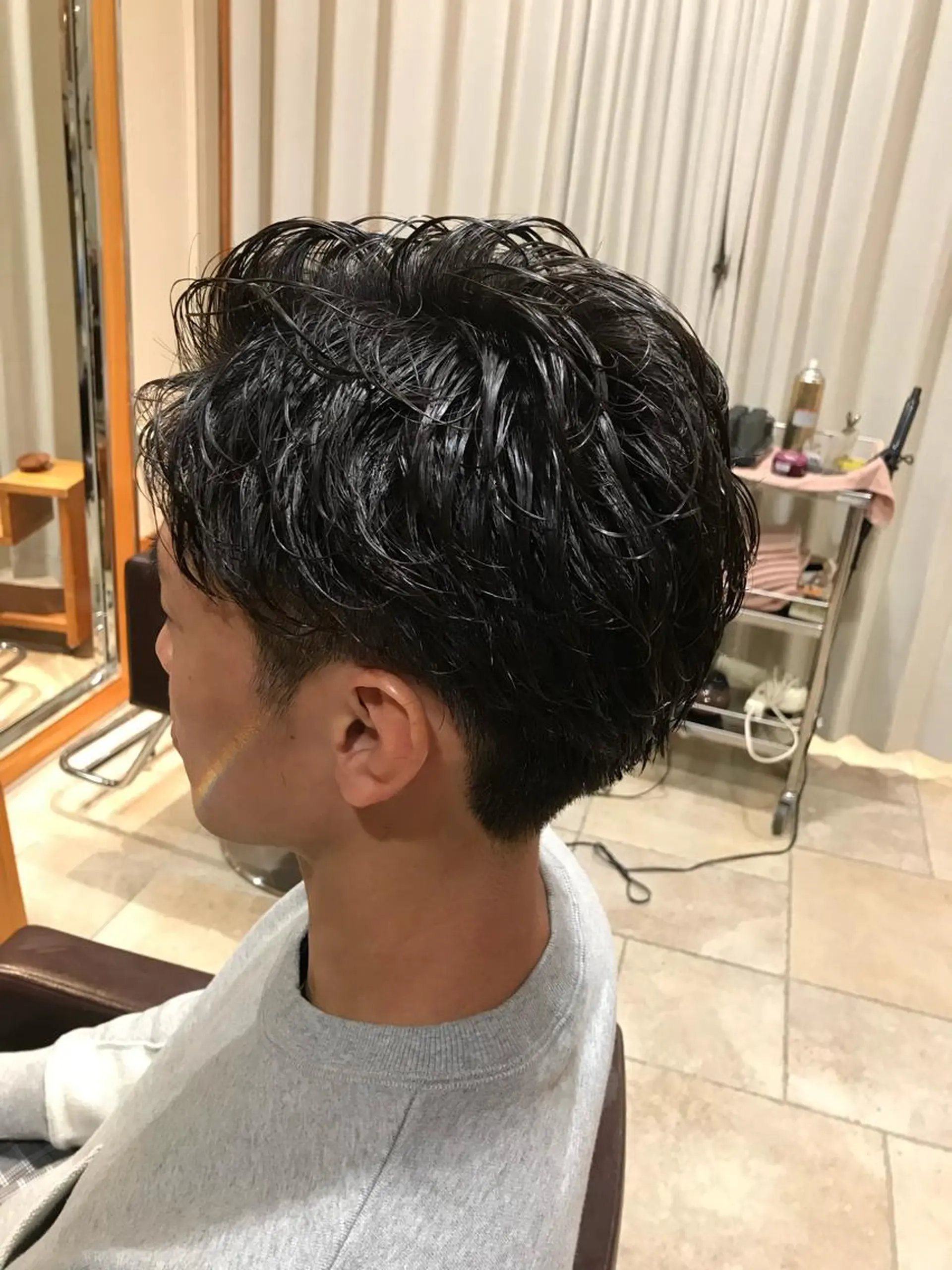 メンズ 透明感カラー・ 髪質改善🩵イケダのヘアスタイル