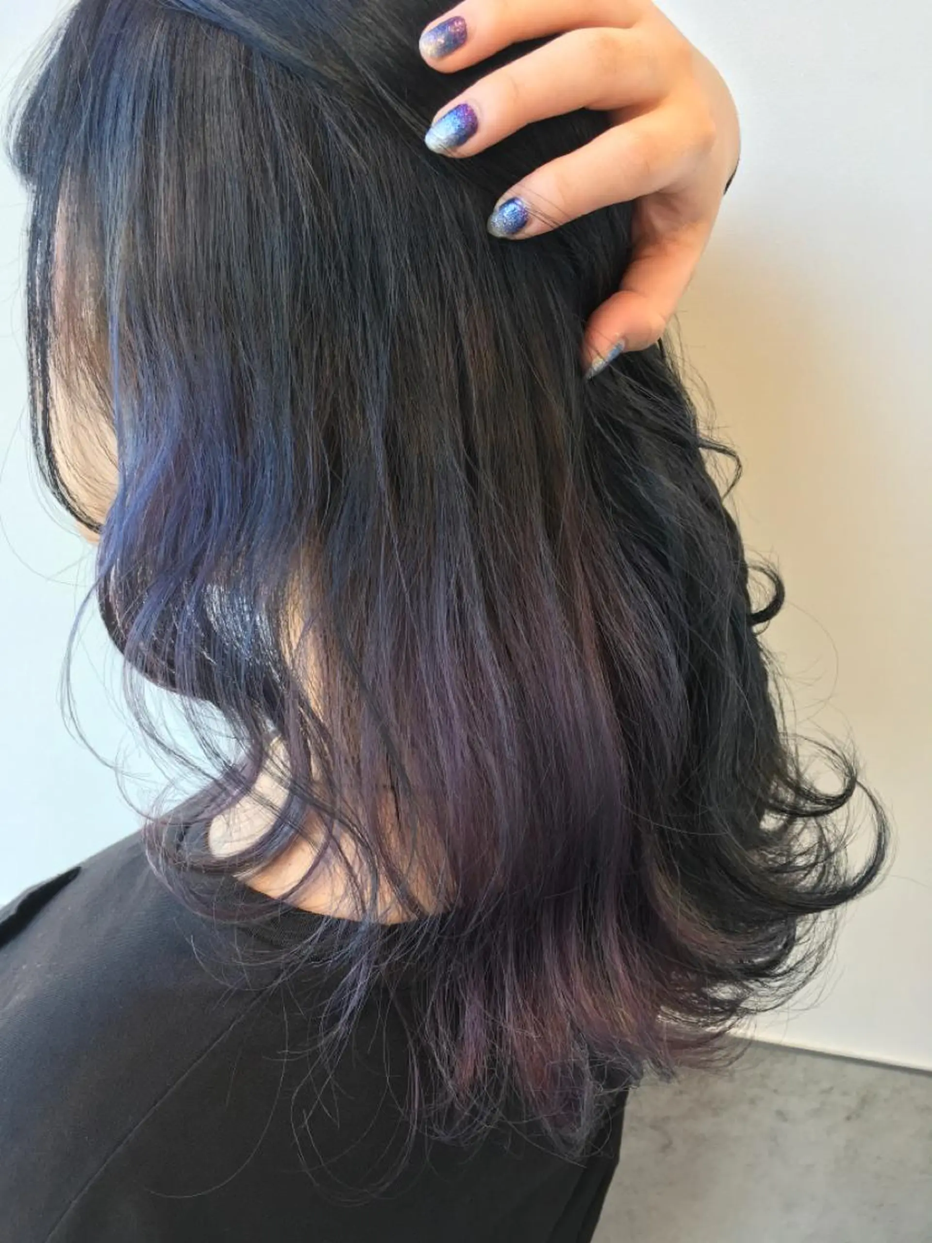 セミロング カラー パープルカラー ヘアカラー トリートメント ヘッドスパ ヘアセット go today shaire salon 本店所属・yoshi ☆のヘアスタイル