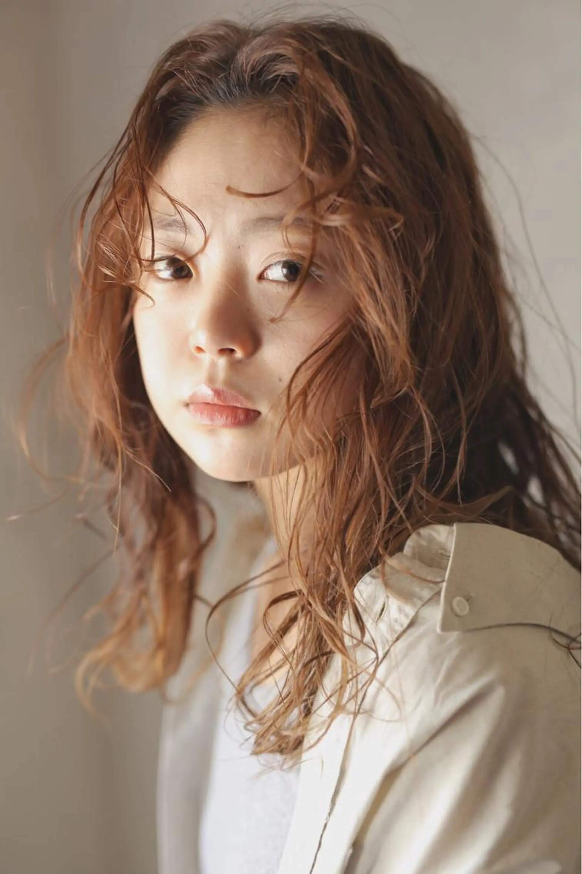 セミロング ヘアカラー トリートメント 森貴裕/ベージュ/ パーマ/オリーブのヘアスタイル