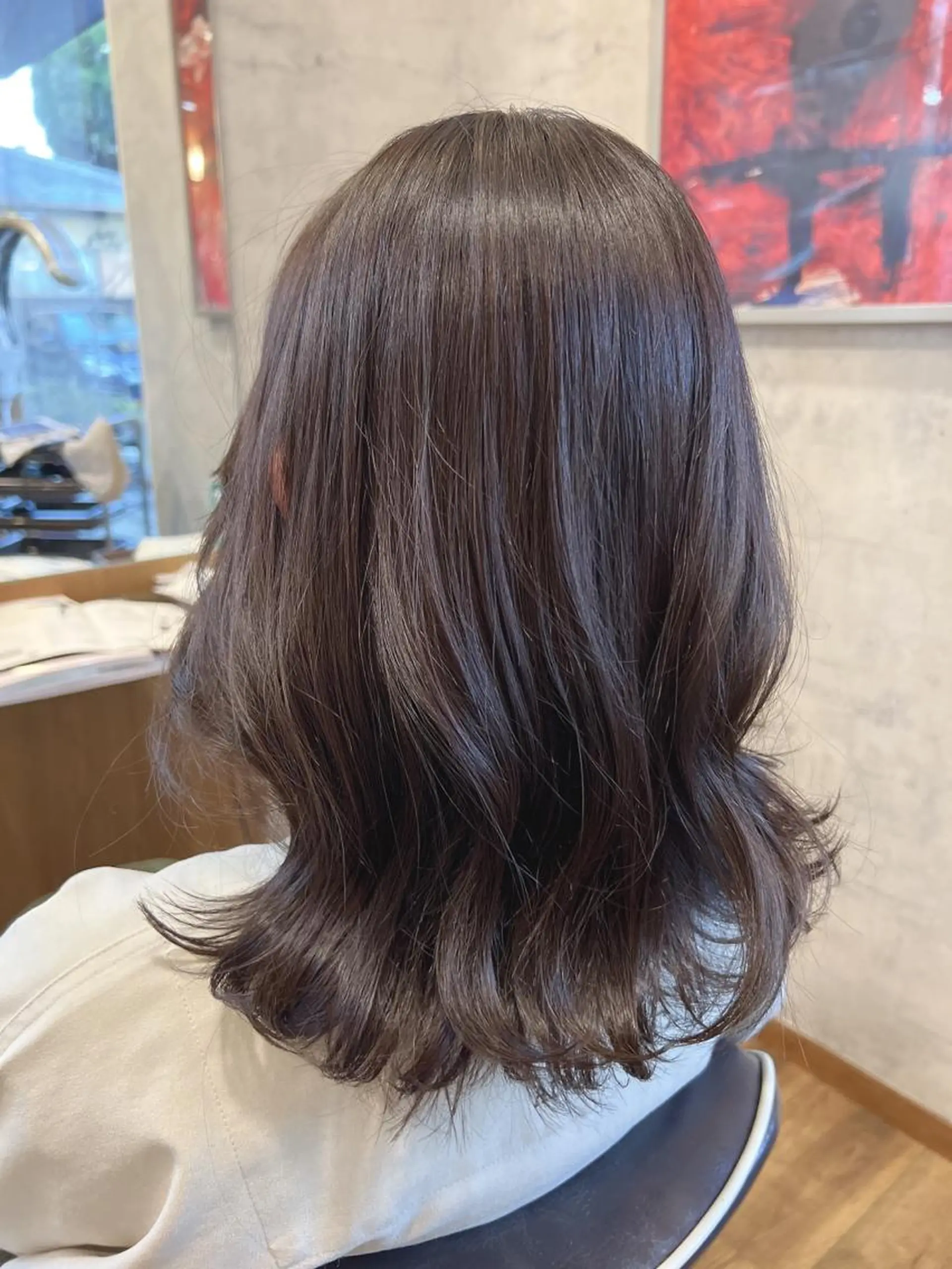 セミロング カラー ブラウンカラー チョコレートブラウン 🌻井上 マリー🌻のヘアスタイル