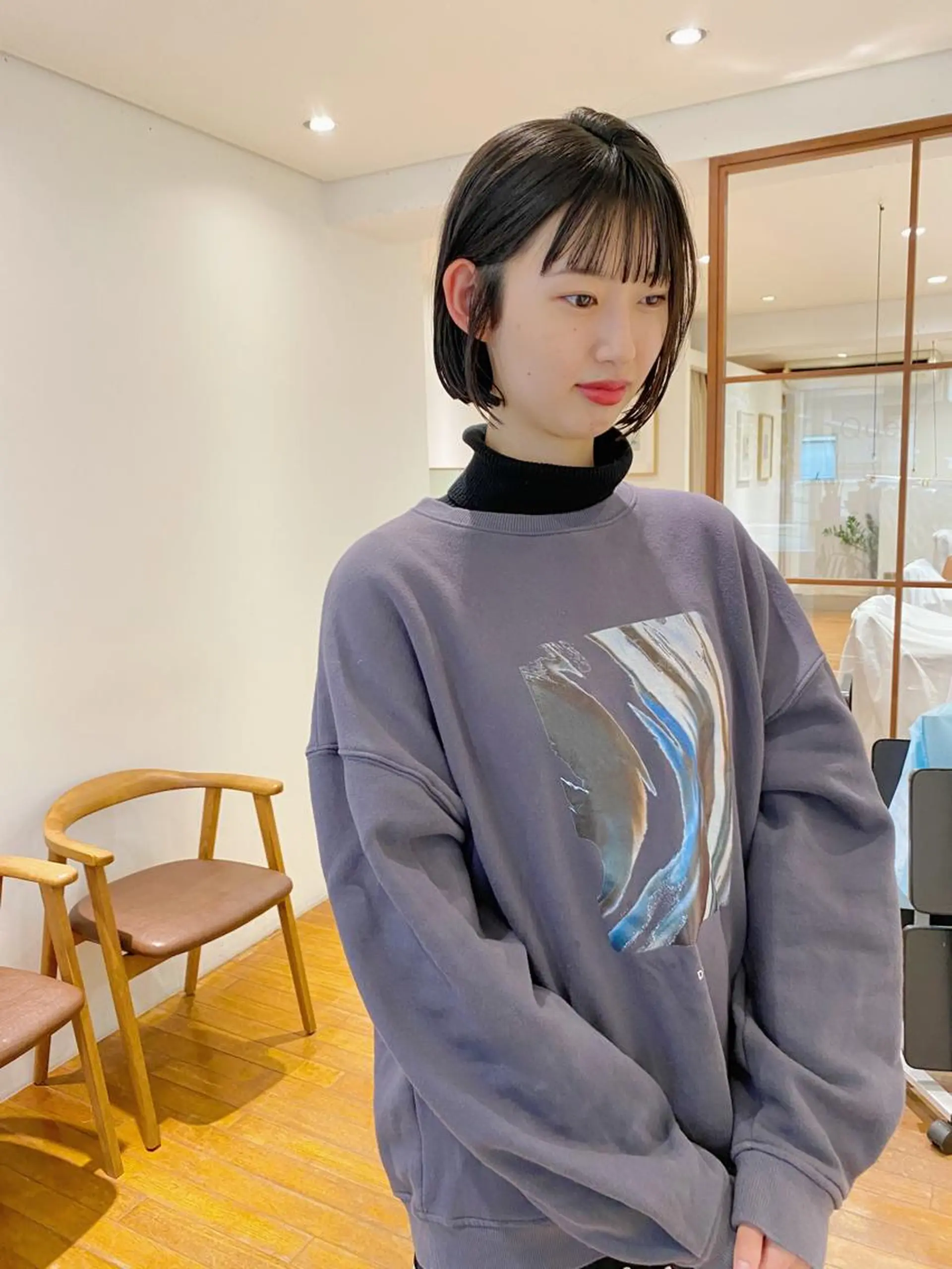 ミディアム カラー IVORY.所属・🟩白髪ぼかし/ボブ /ショートヘア/大司のヘアスタイル