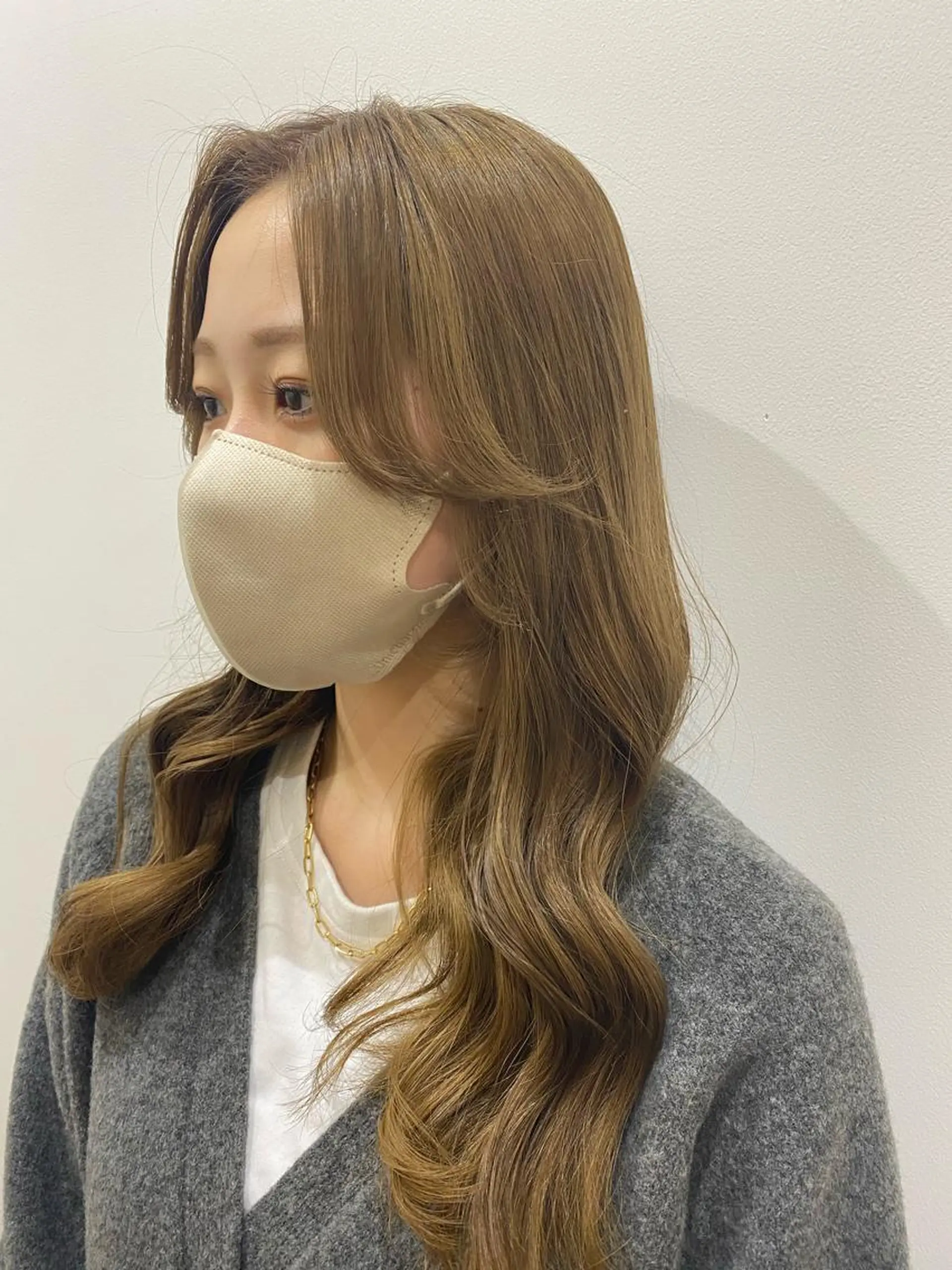 ロング カラー ヘアアレンジ 顔周りカット 韓国風ヘア レイヤーカット 韓国ヘア sasugaのヘアスタイル