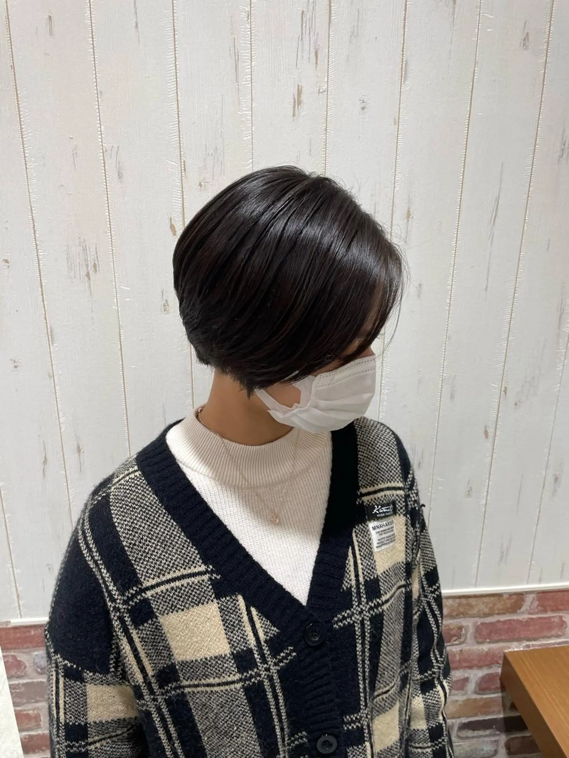 ショート ハイライト 髪質改善 レイヤーカット ショートヘア 縮毛矯正 カット 中嶋 紘夢のヘアスタイル