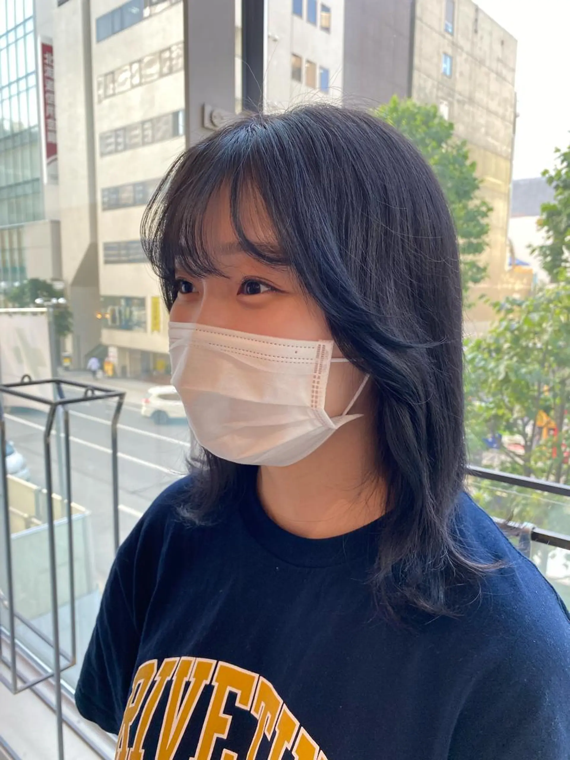 カラー 黒髪 ブルーカラー ブルーブラック 韓国ヘア/艶髪🎀 宮川みほのヘアスタイル