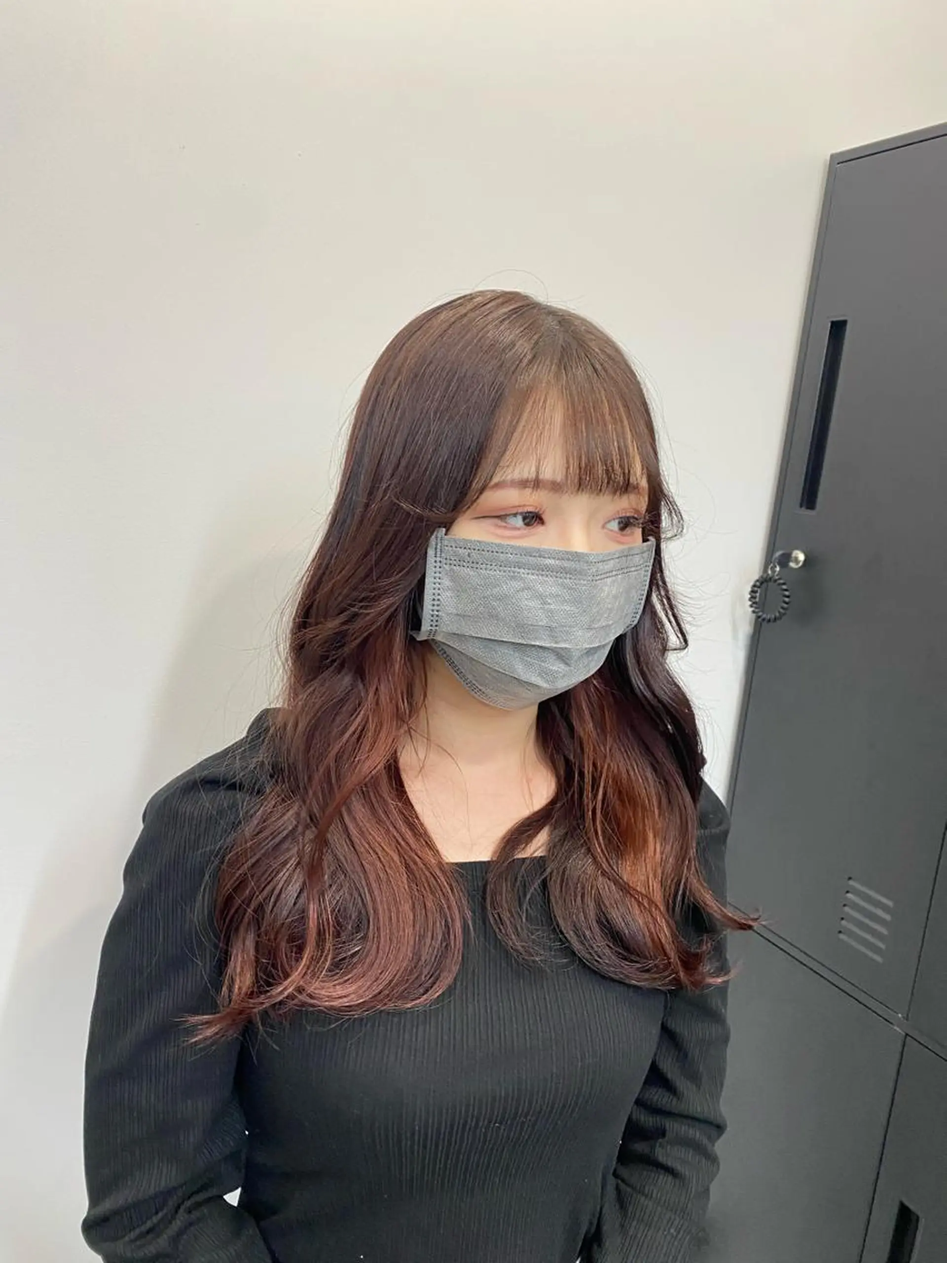 セミロング 似合わせカット sunc所属・梅田l大人韓国ヘア レイヤー×艶カラーのヘアスタイル