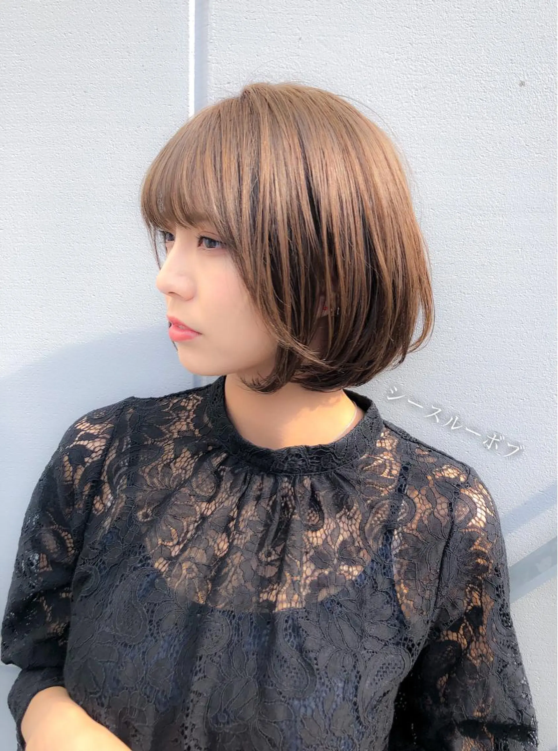 ショート カラー 顔周りレイヤー/ボブ 銀座✨中野まさひろのヘアスタイル