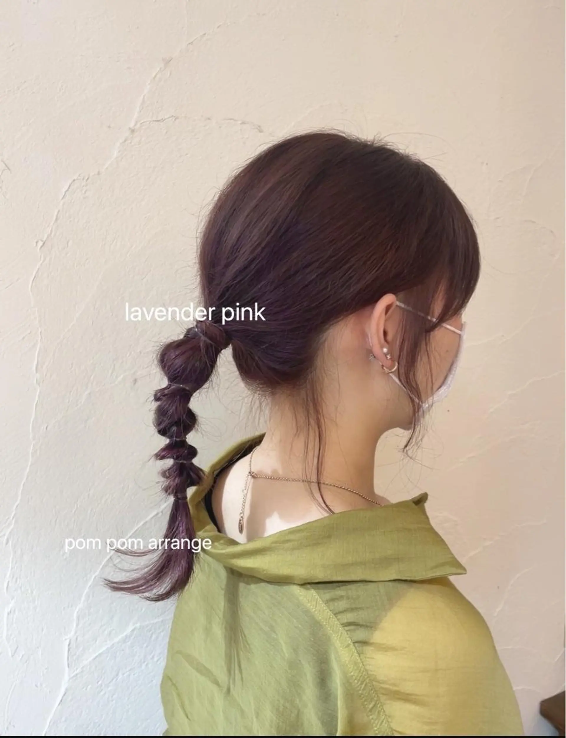 ミディアム カラー ラベンダーカラー ラベンダーピンク ピンクカラー 小顔カット ヘアカラー Hair muse'e所属・加藤 愛鈴のヘアスタイル