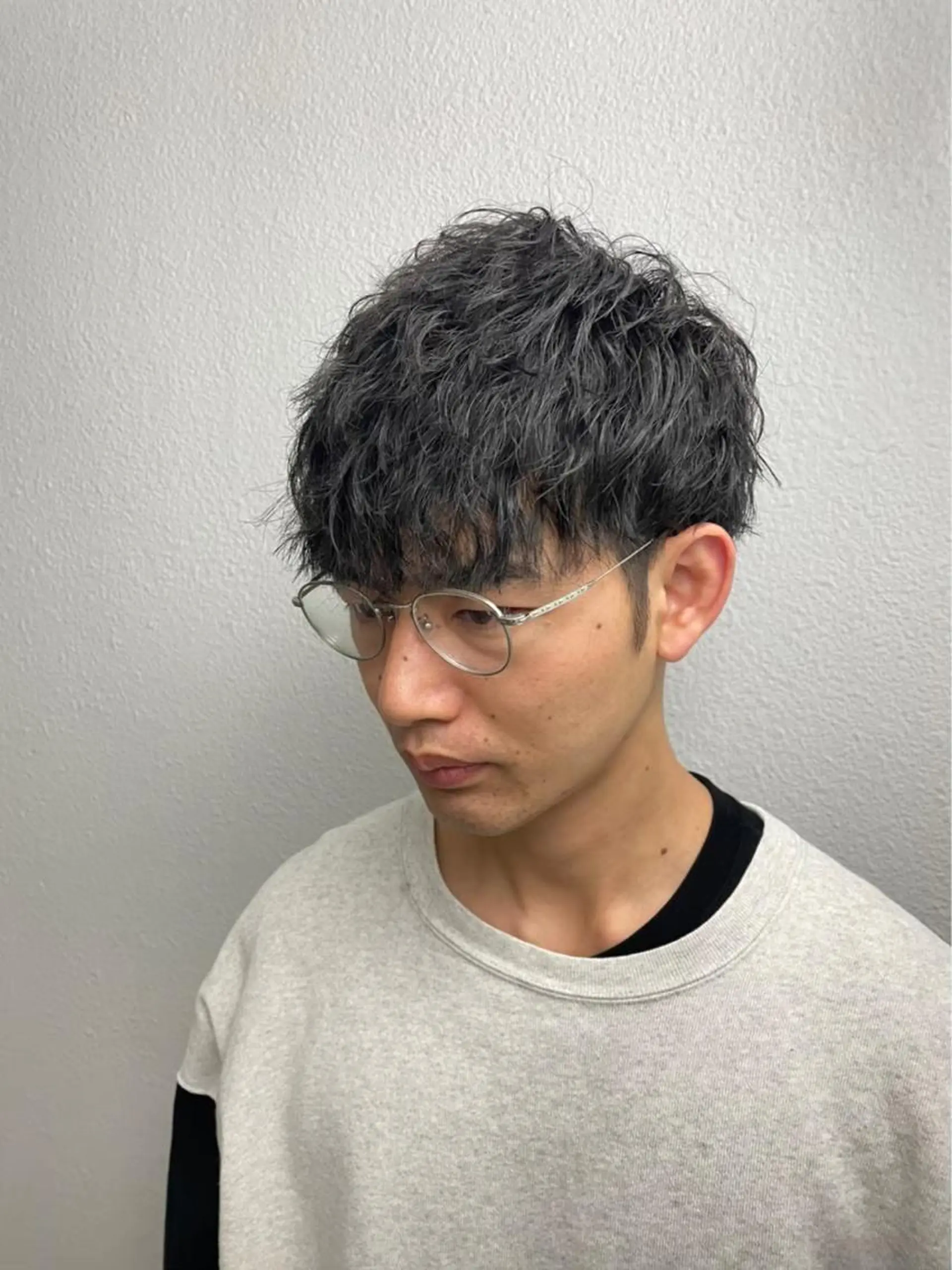 ミディアム パーマ メンズ 高垣 大輔のヘアスタイル