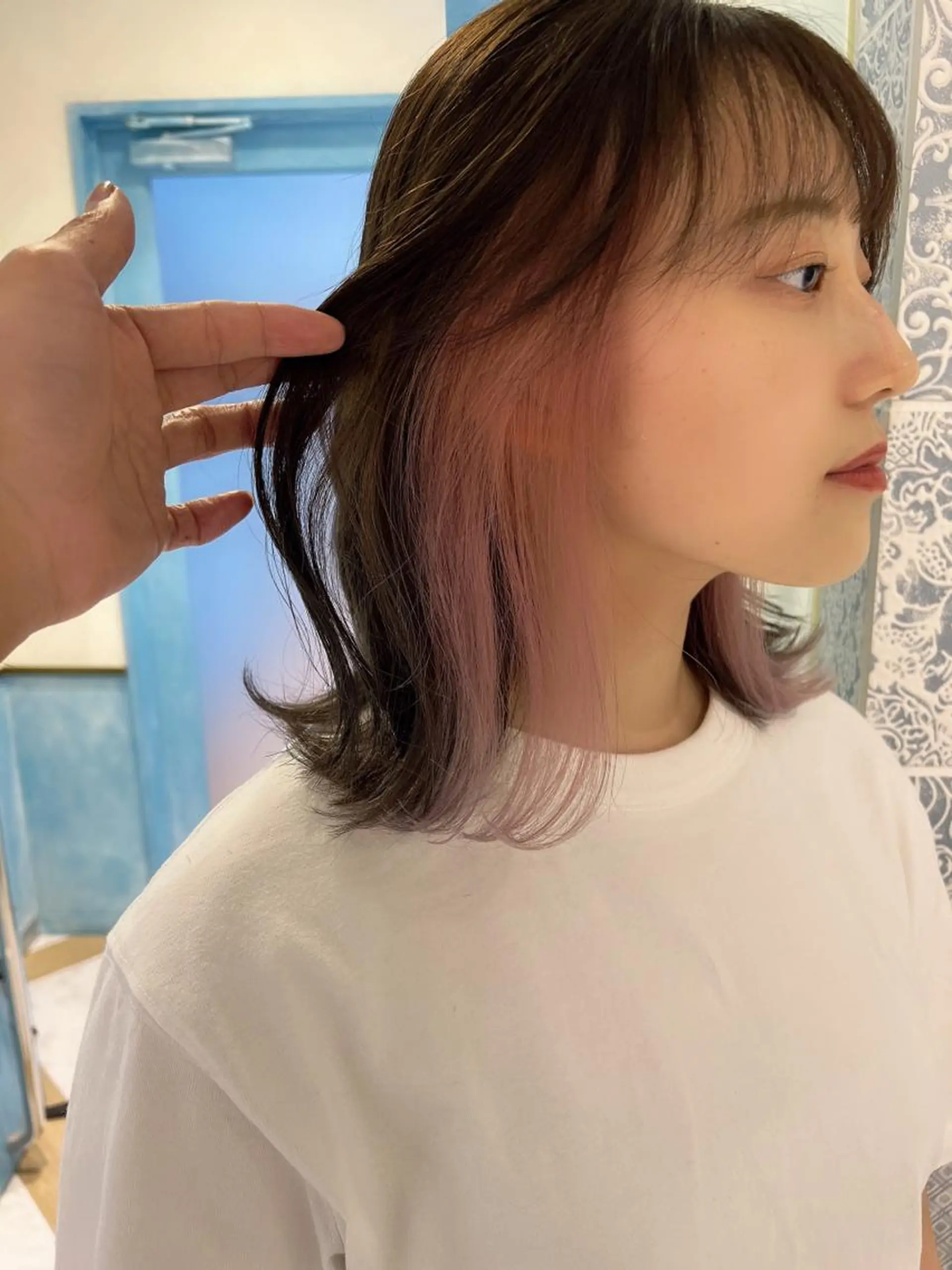 ミディアム カラー ヘアカラー トリートメント Lond luce心斎橋所属・🍀小川大輔🍀 ボブ/ブリーチ🥇のヘアスタイル