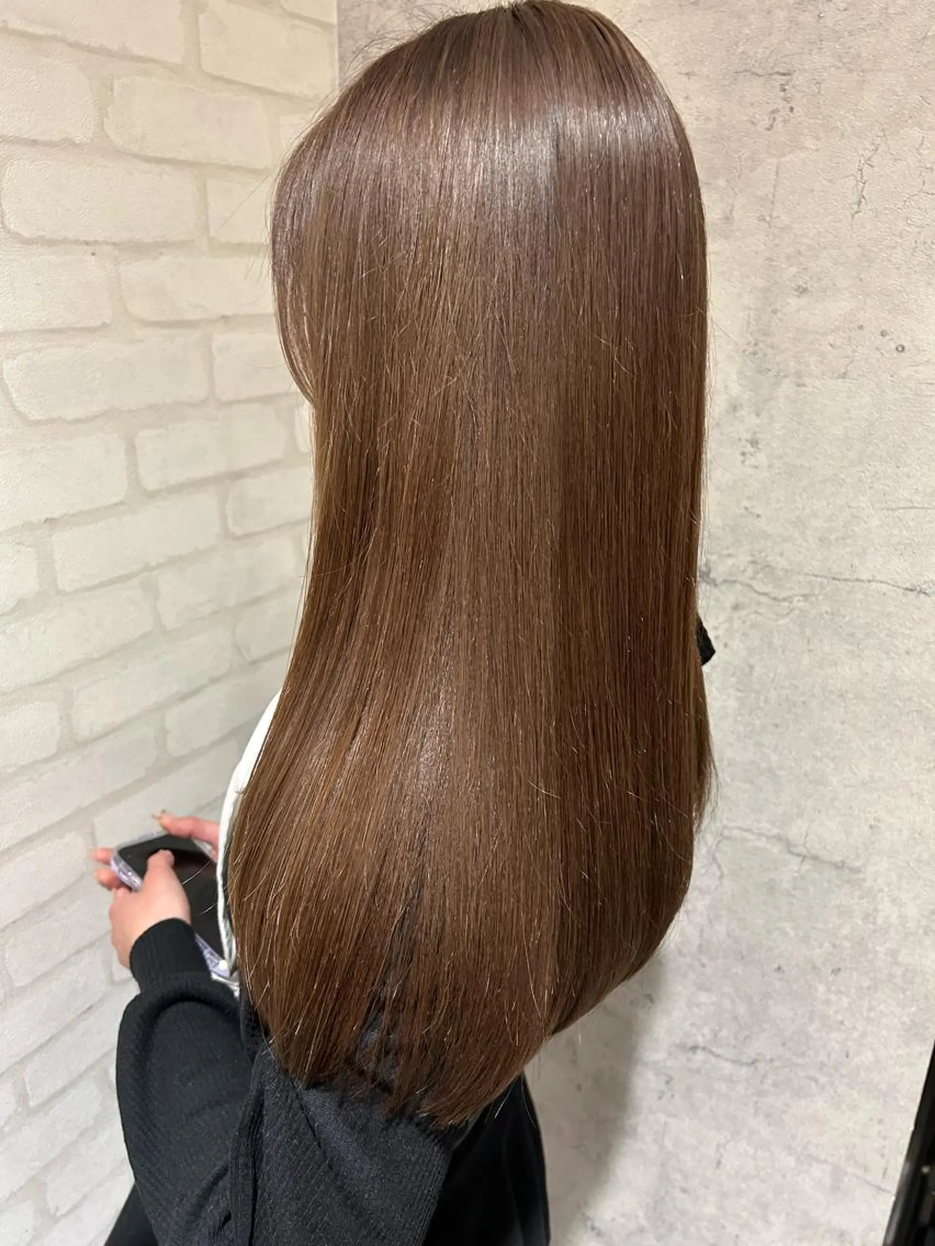 セミロング カラー ブラウンカラー ココアブラウン ヘアカラー トリートメント 🎀髪質改善・艶髪カ ラー🎀YUMEKAのヘアスタイル