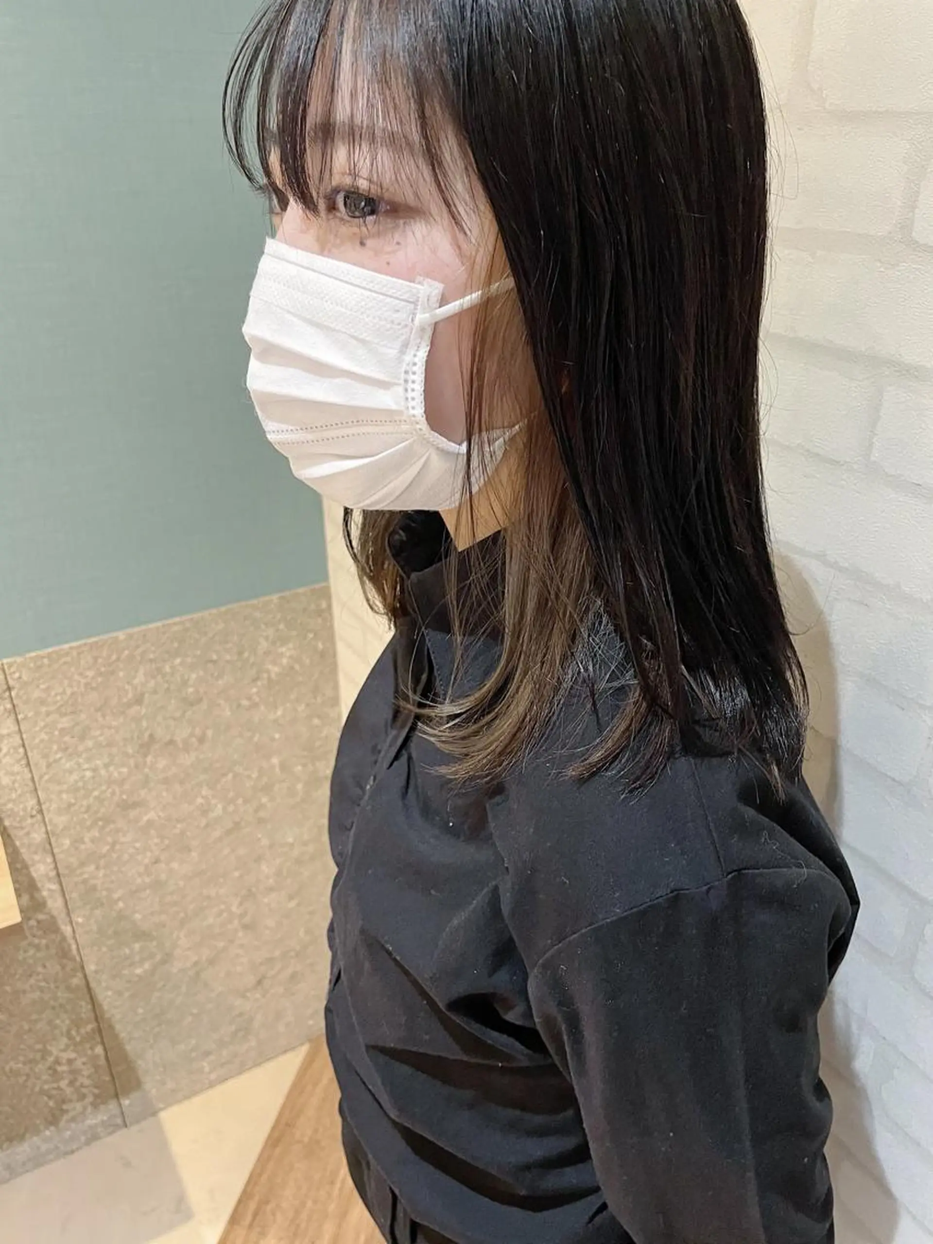 ミディアム カラー ケアブリーチ /髪質 改善/古橋圭史郎のヘアスタイル