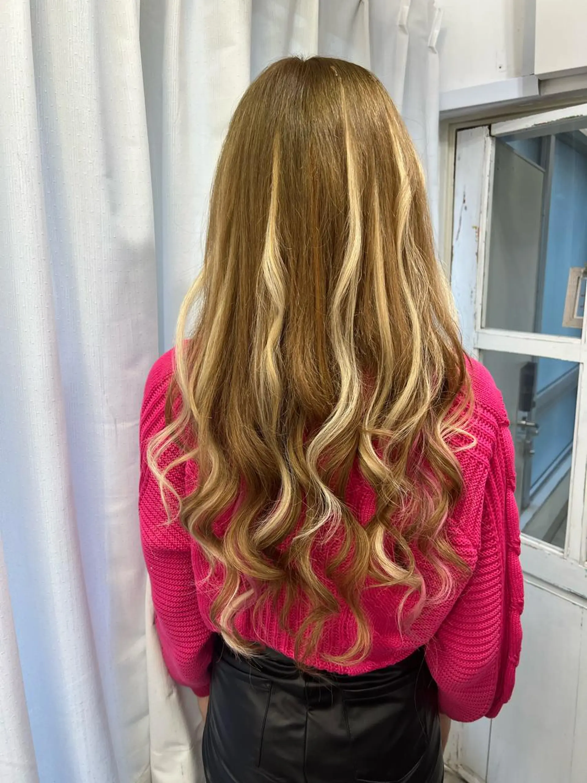 ロング カラー ベージュカラー メッシュ ピンクカラー ホワイトベージュ エクステ ていねい技術No.1 🌈諏訪 健太のヘアスタイル