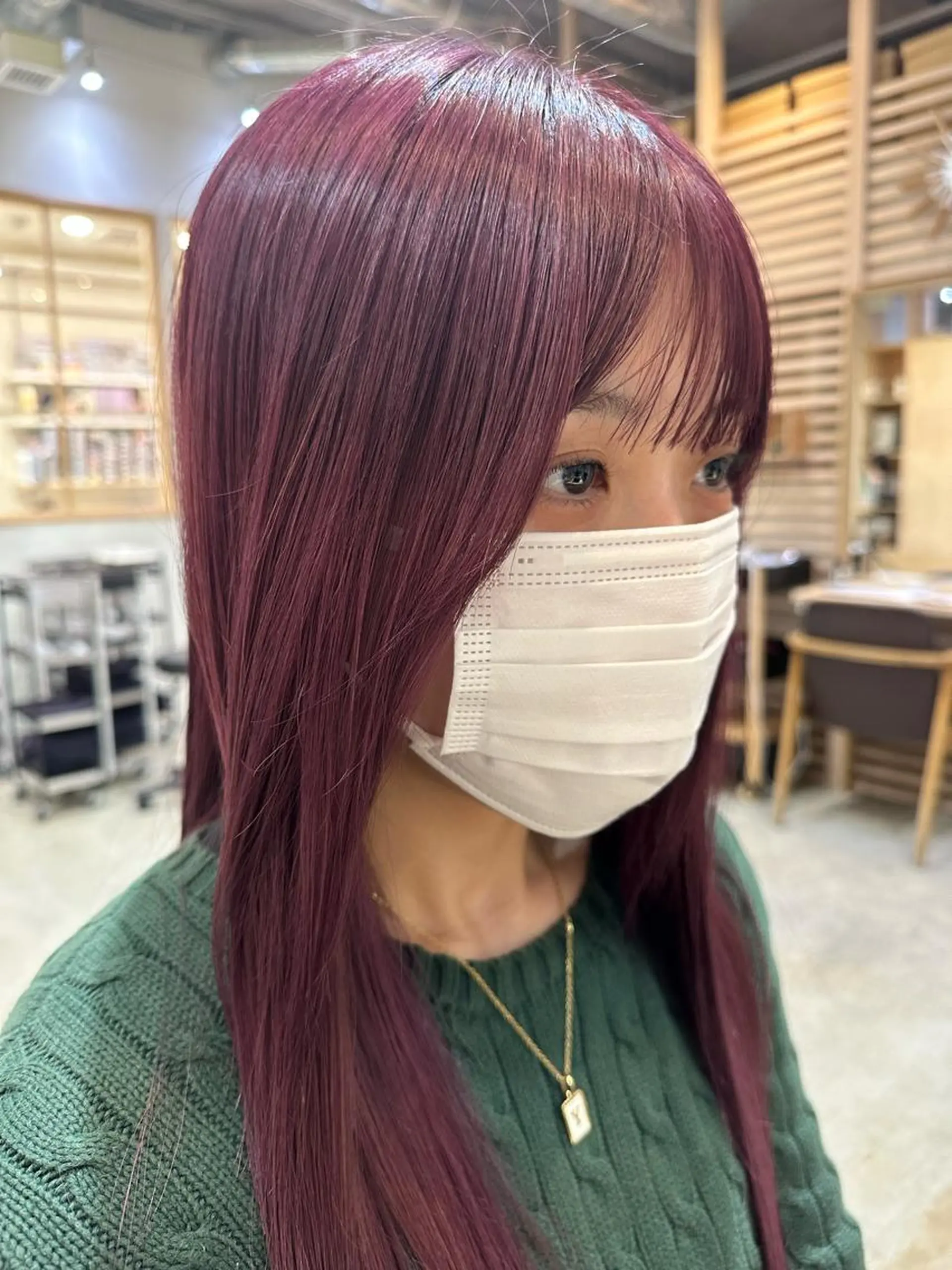 セミロング カラー ヘアアレンジ 切りっぱなしボブ セミロングパーマ ベージュカラー ブリーチ カシス ボブ/レイヤー/ニュ アンスパーマ/小夏のヘアスタイル