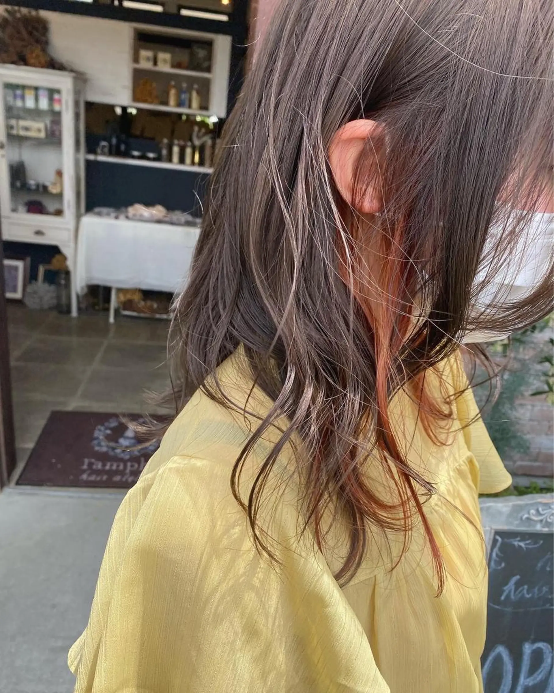 ミディアム カラー アッシュ ベージュカラー イヤリングカラー カット ヘアカラー トリートメント 【浜松・豊橋】 ニシモトのヘアスタイル