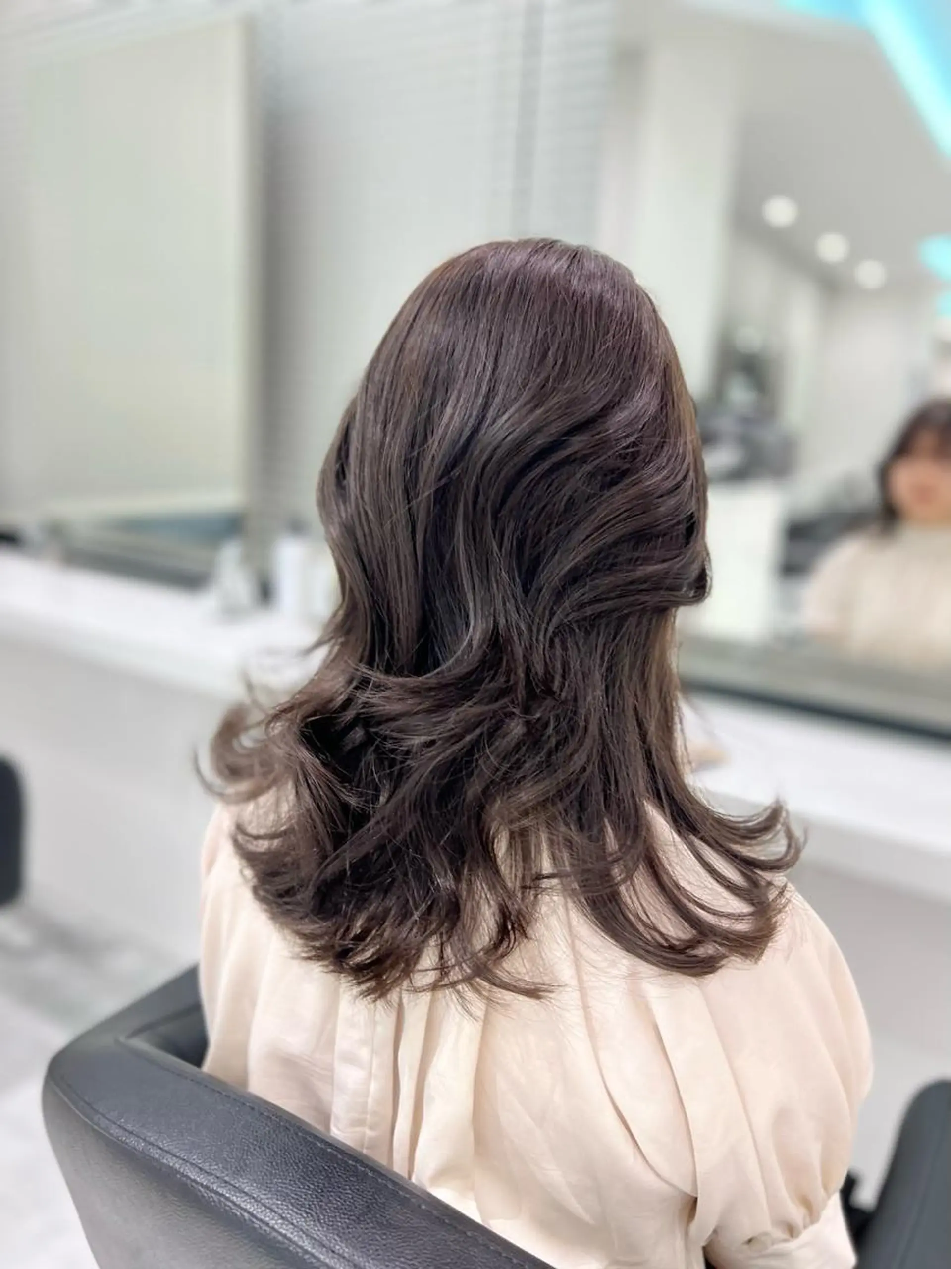 セミロング カット ヘアカラー トリートメント ヘアセット まつパ/ケア ブリーチ/sEnAのヘアスタイル