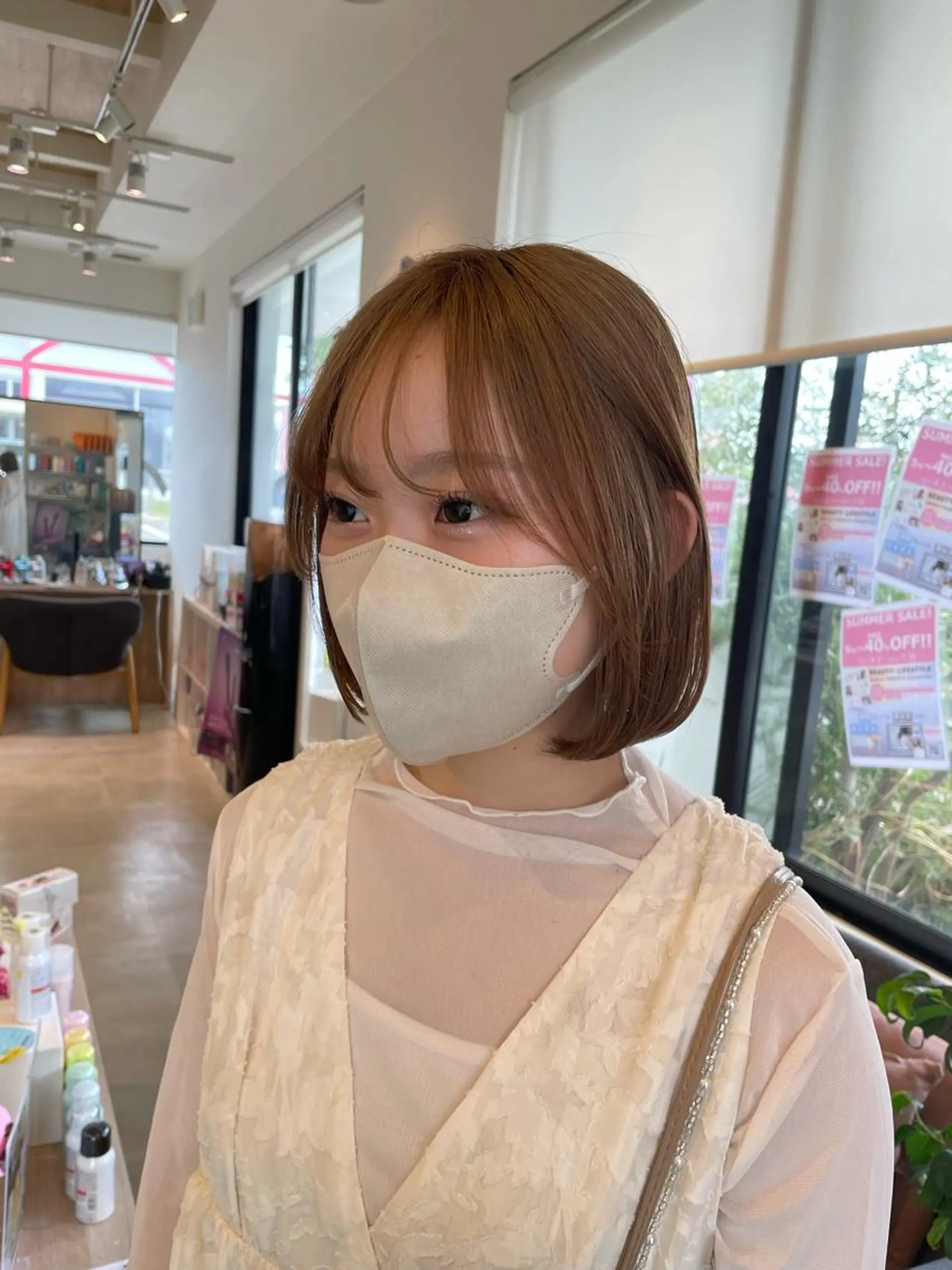 ミディアム 木村 架音のヘアスタイル