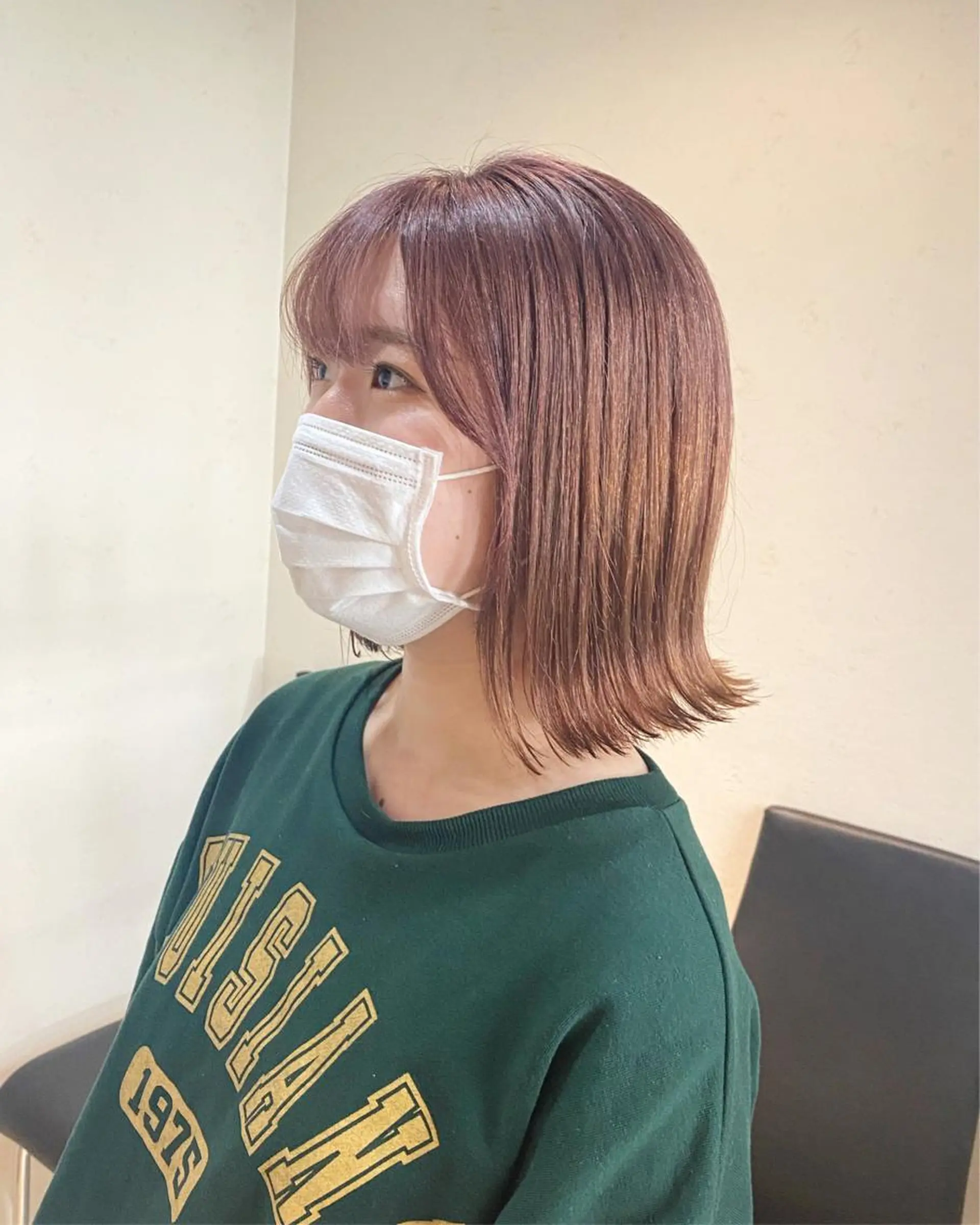 ミディアム カラー ブリーチ 後藤紗英/髪質改善 /オリーブベージュのヘアスタイル