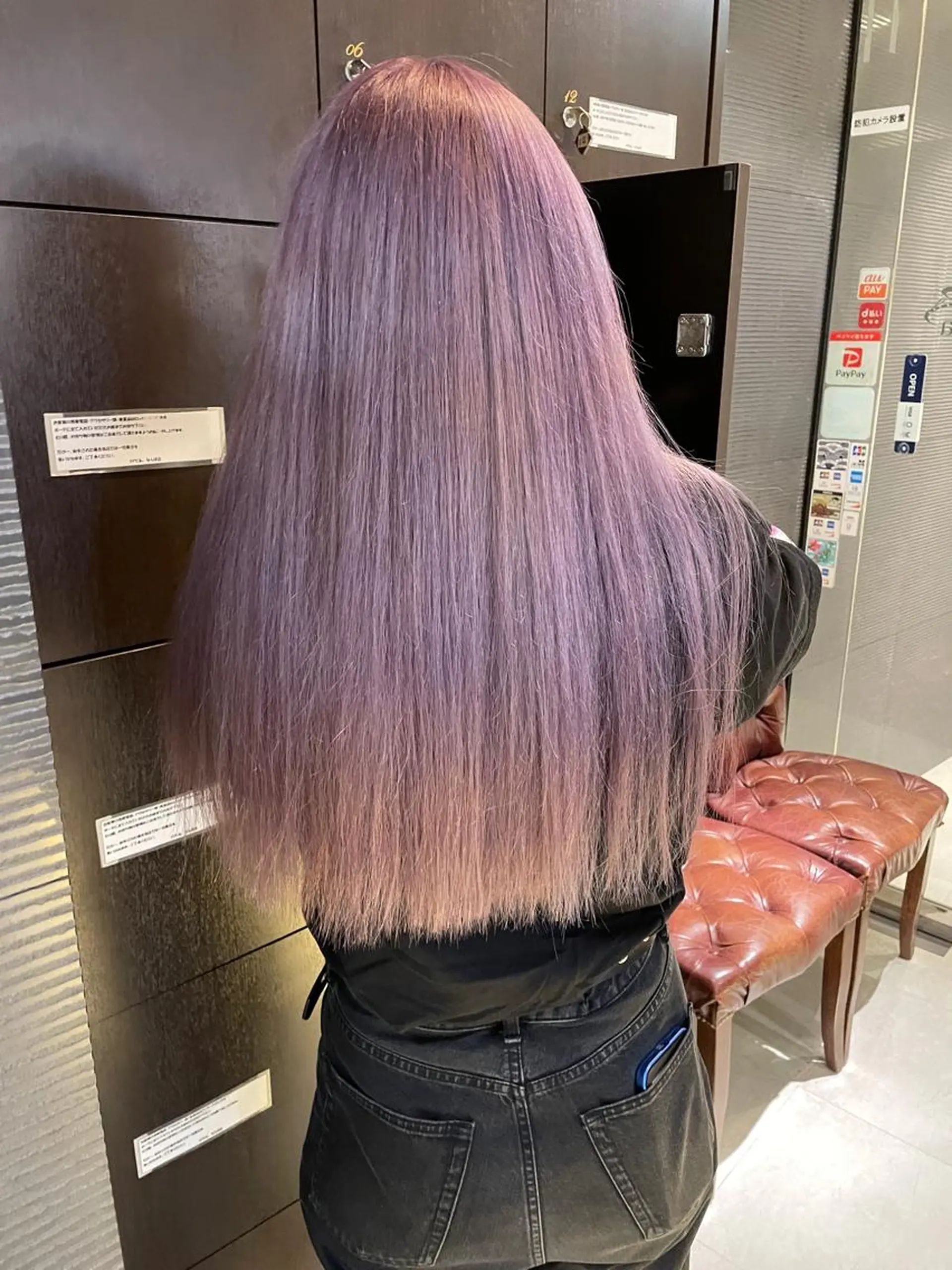 ロング カラー ブリーチ ラベンダーカラー パープルカラー Moana by headlight 豊中曽根店所属・園田 美恵子のヘアスタイル