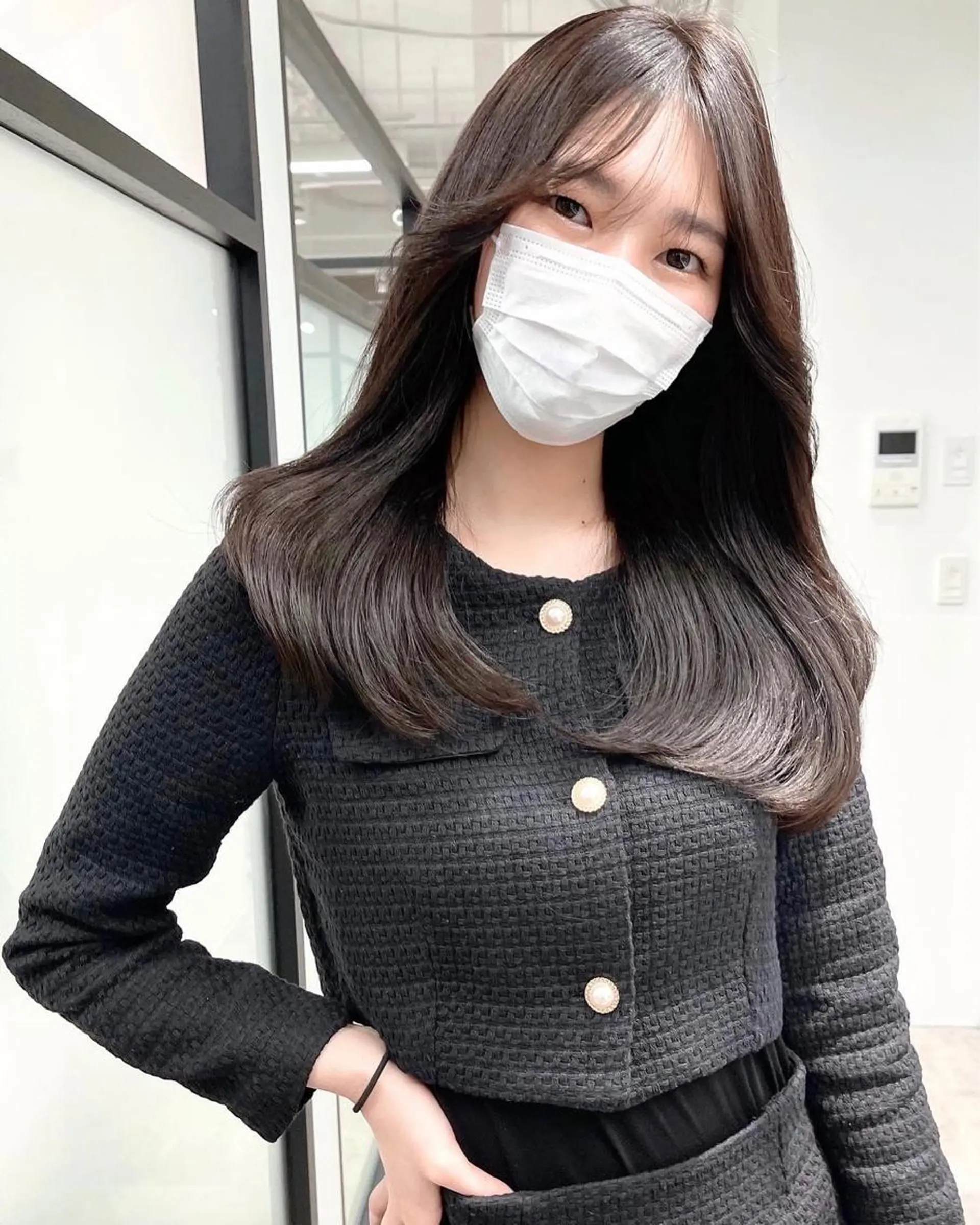 ロング 韓国風ヘア レイヤーカット カット ヘアカラー トリートメント 韓国レイヤーカット 髪質改善▫️水野有真のヘアスタイル