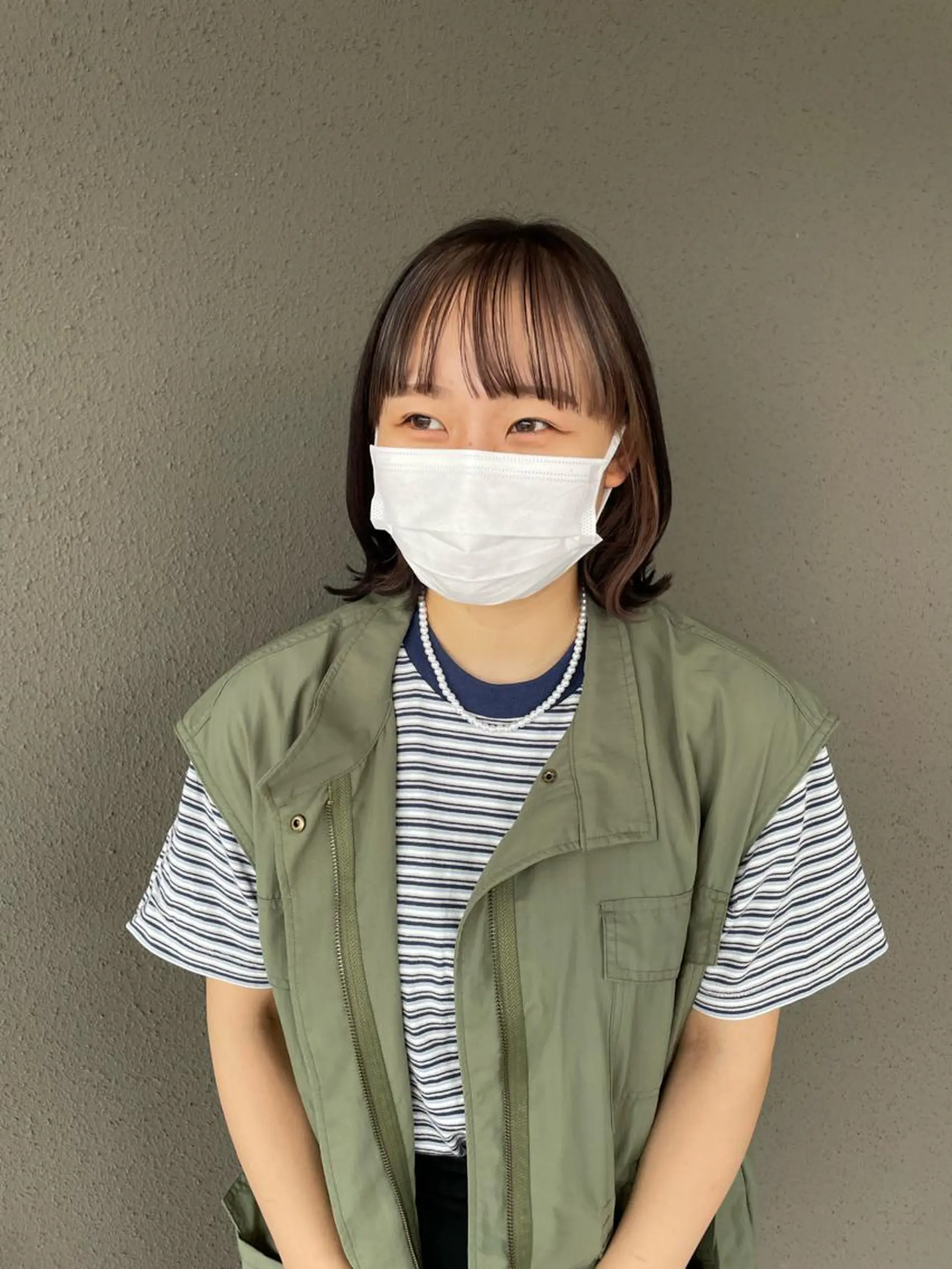 ミディアム カラー ボブ カット ヘアカラー hair'sBEAU LiEn所属・山本 愛永のヘアスタイル