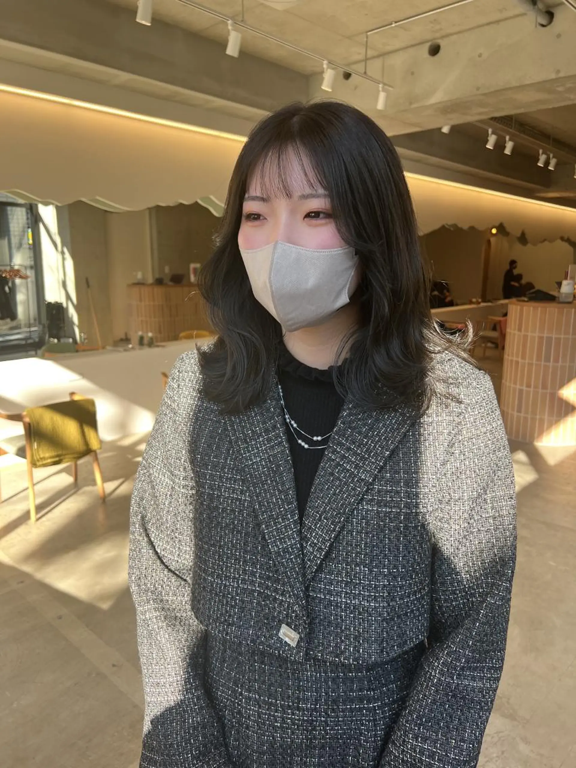 ロング カラー アッシュ ベージュカラー ブリーチ ブルーカラー ブルージュ カット 誰よりも丁寧なカット 🍀小林輝のヘアスタイル