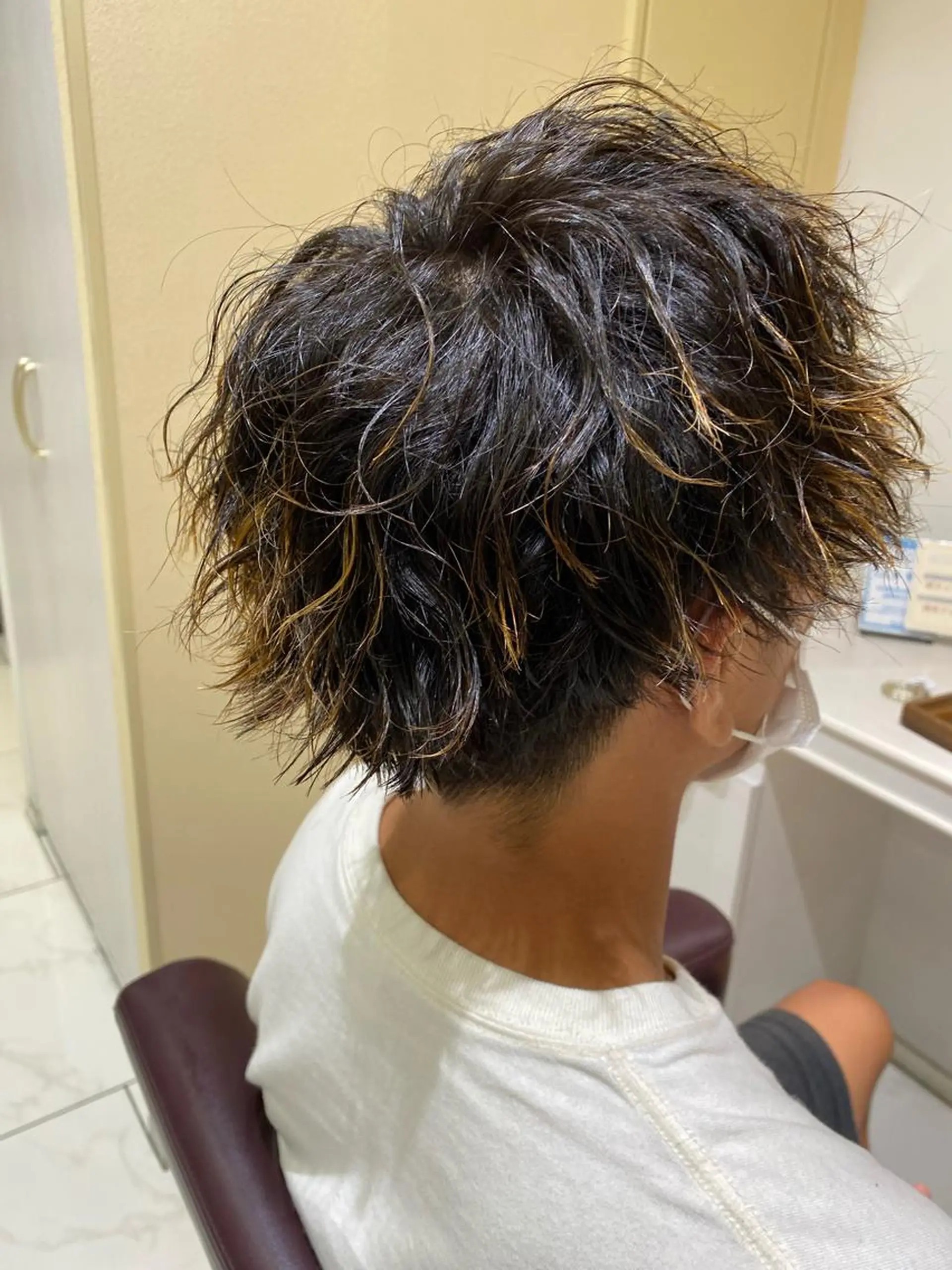 パーマ メンズ カット パーマ 佐々木 拓海のヘアスタイル