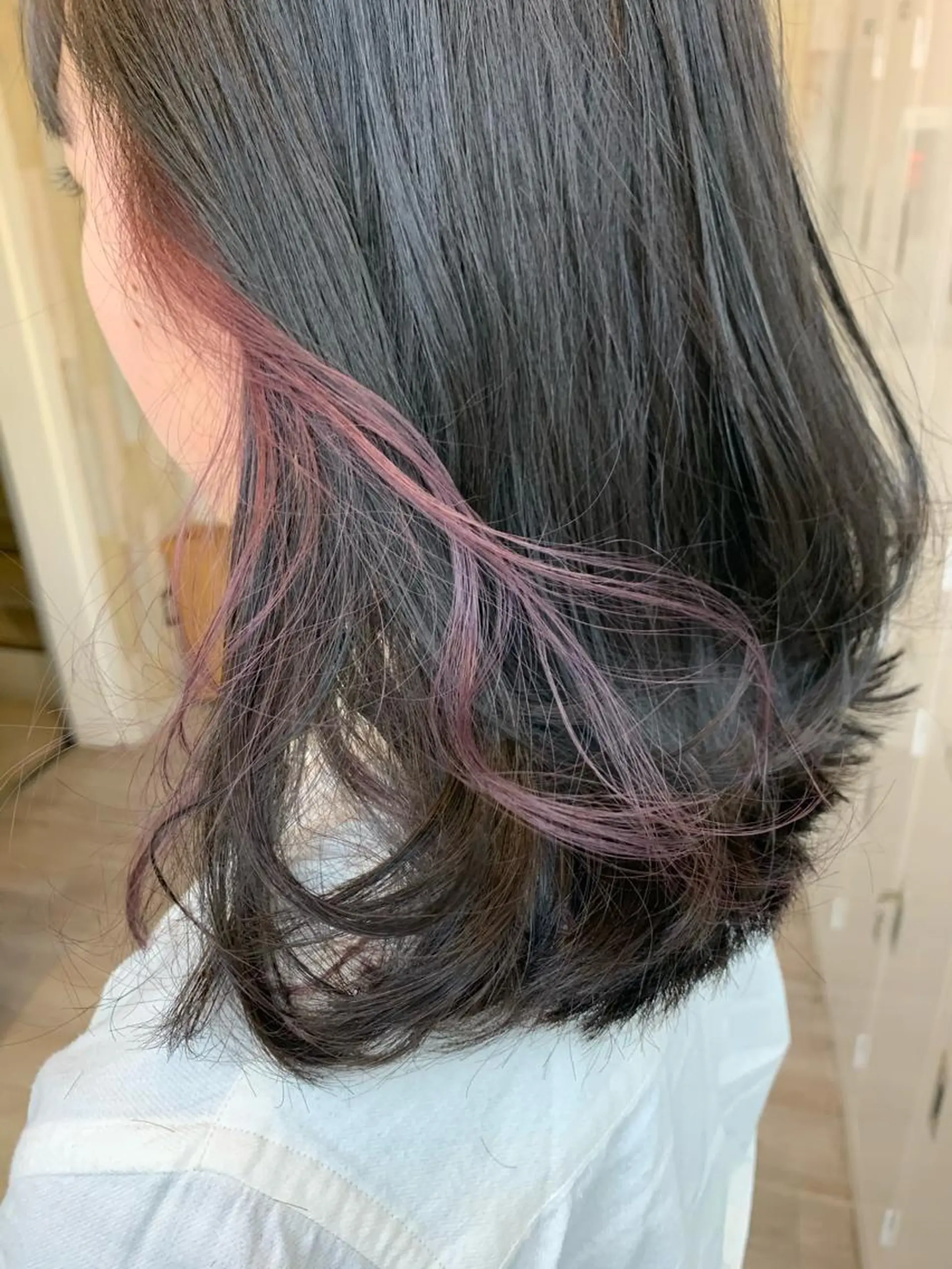 ミディアム カラー インナーカラー ローズカラー 髪質改善×大人可愛い 艶髪🫧ダイトのヘアスタイル