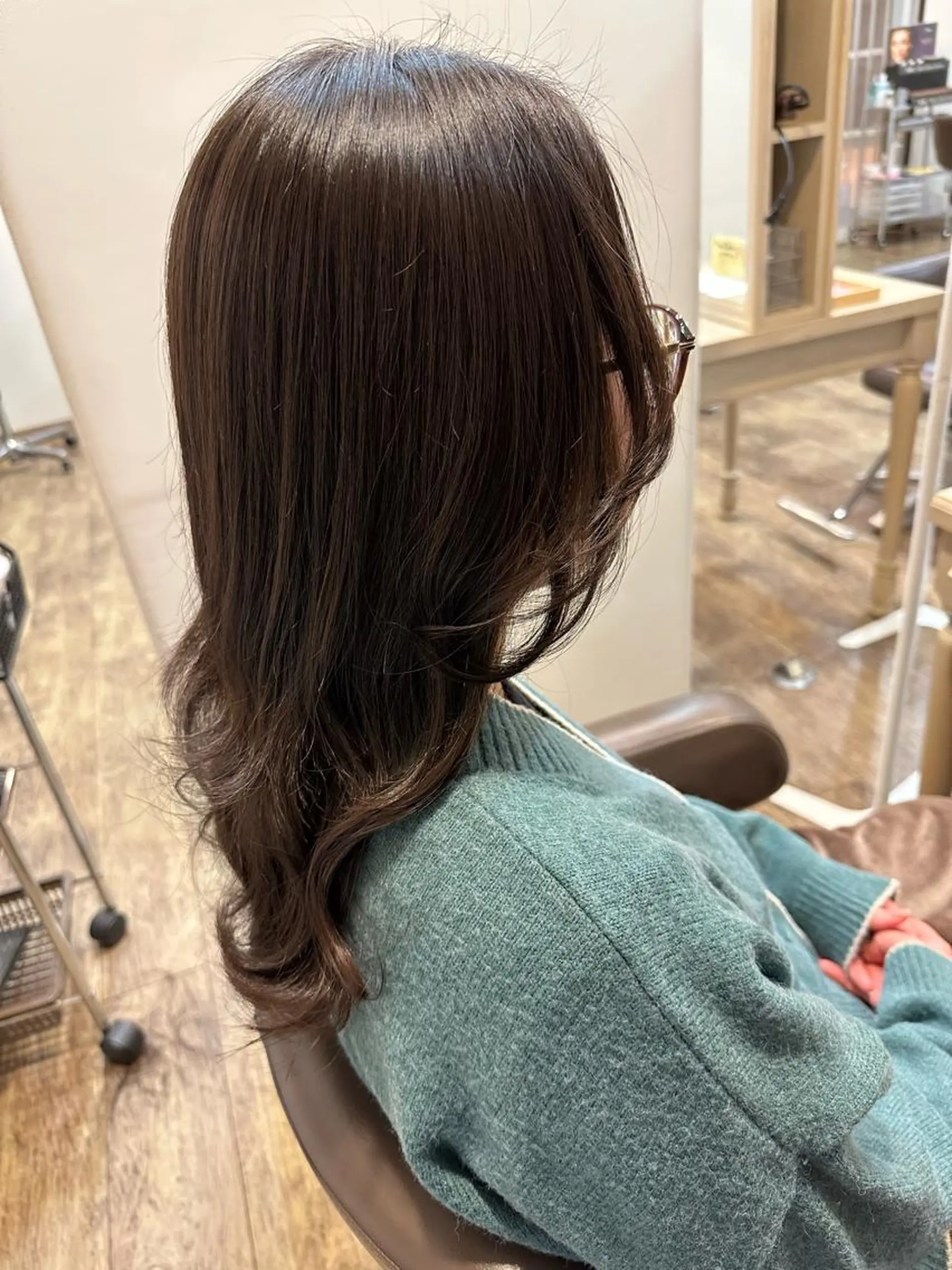 ロング 顔周りカット 韓国風ヘア レイヤーカット 杉田 花乃のヘアスタイル