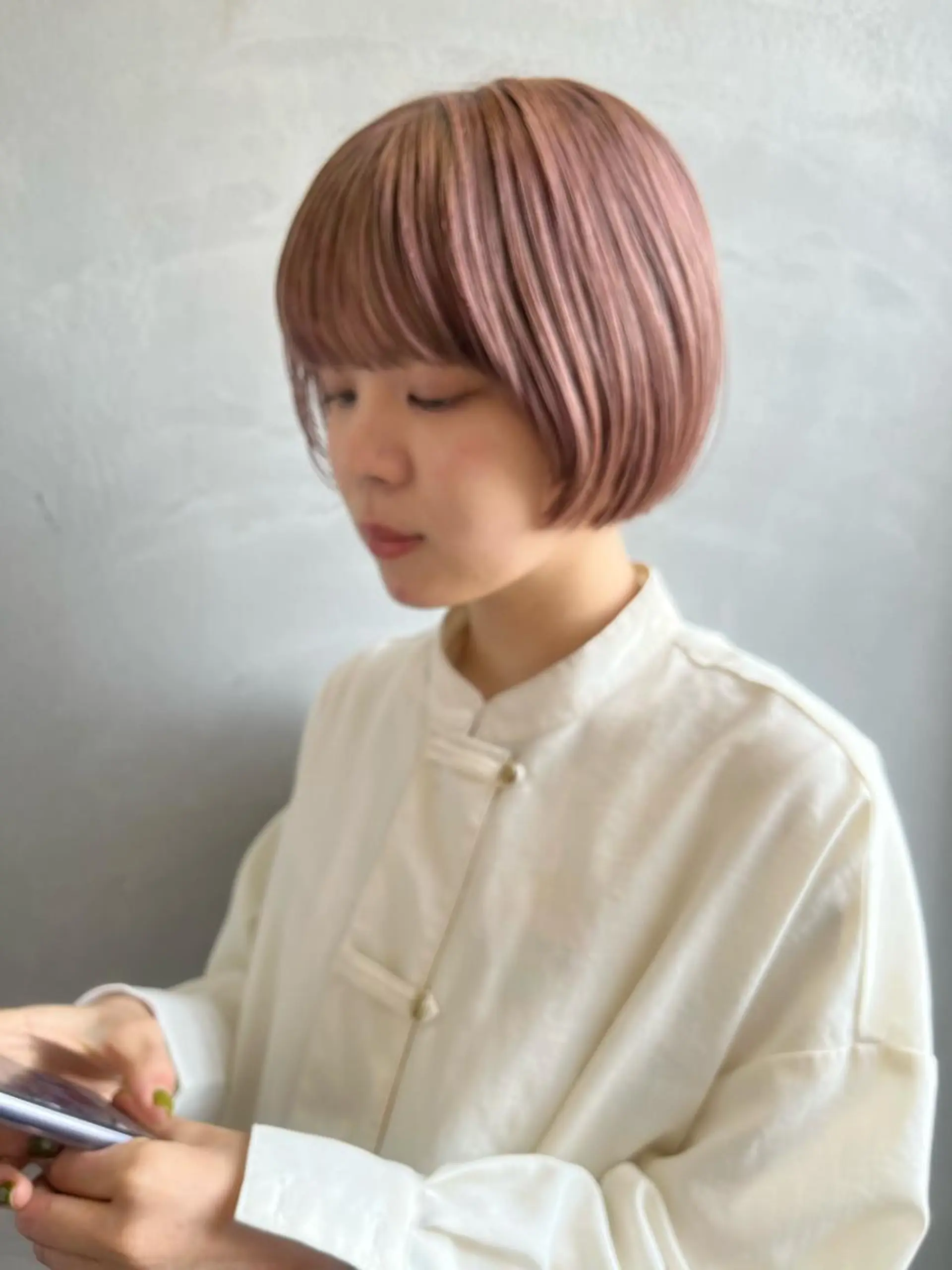 ショート カラー ピンクカラー ヘアカラー heir studio Baretta所属・山本 銀次郎のヘアスタイル