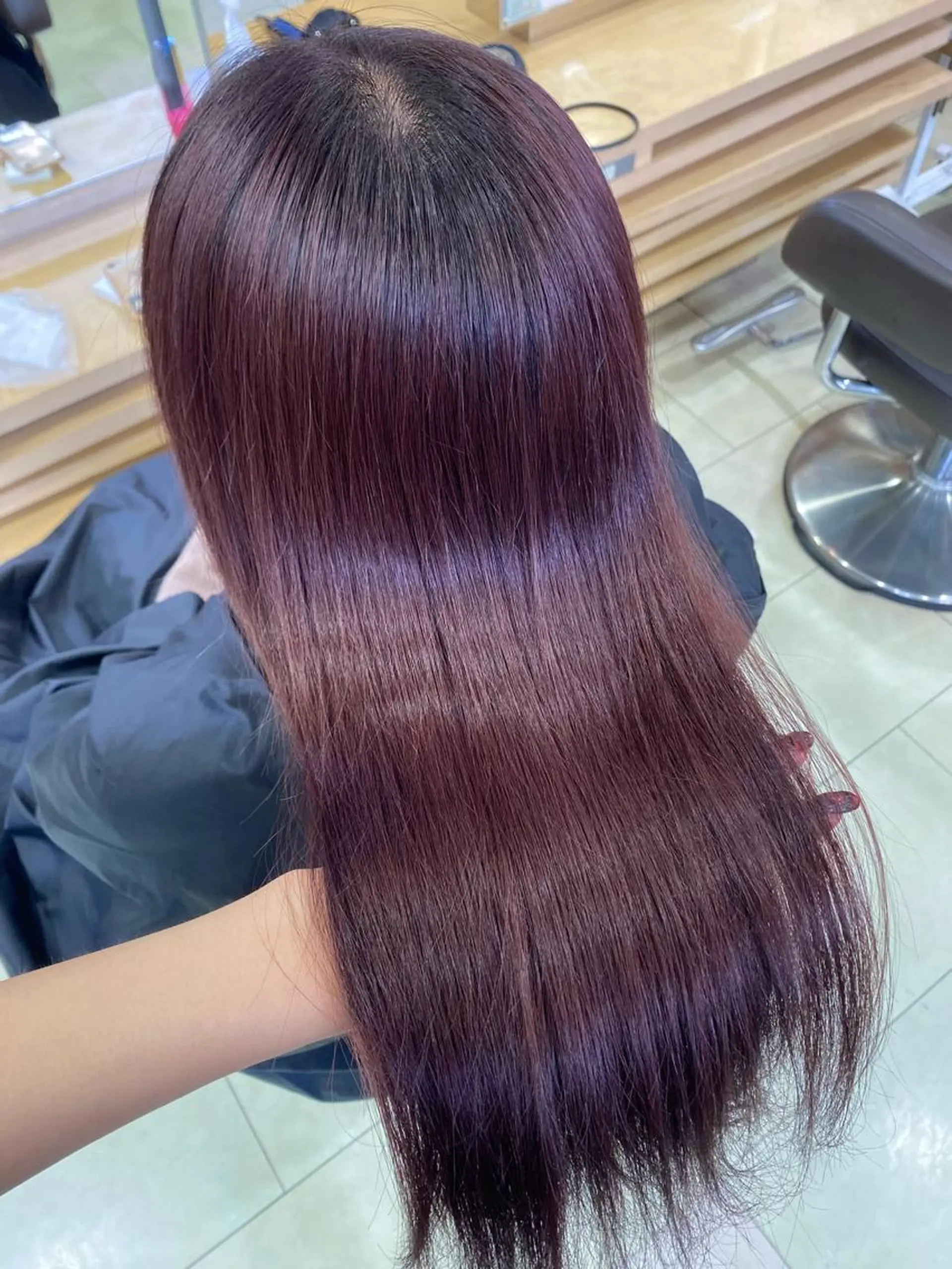 ミディアム 暖色カラー/レイヤー カット/Yunaのヘアスタイル