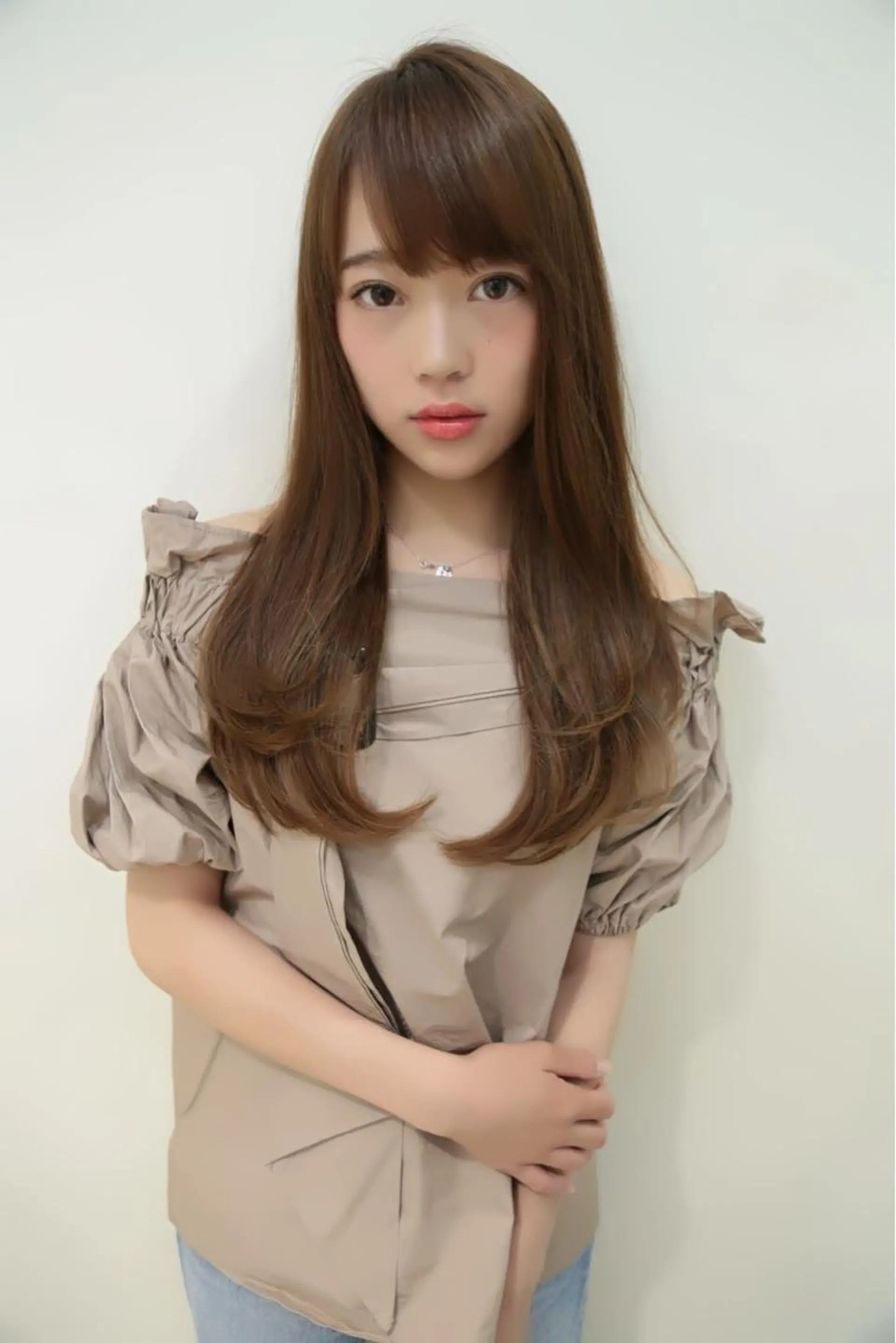 ロング パーマ ストレートパーマ 農添 杏のヘアスタイル