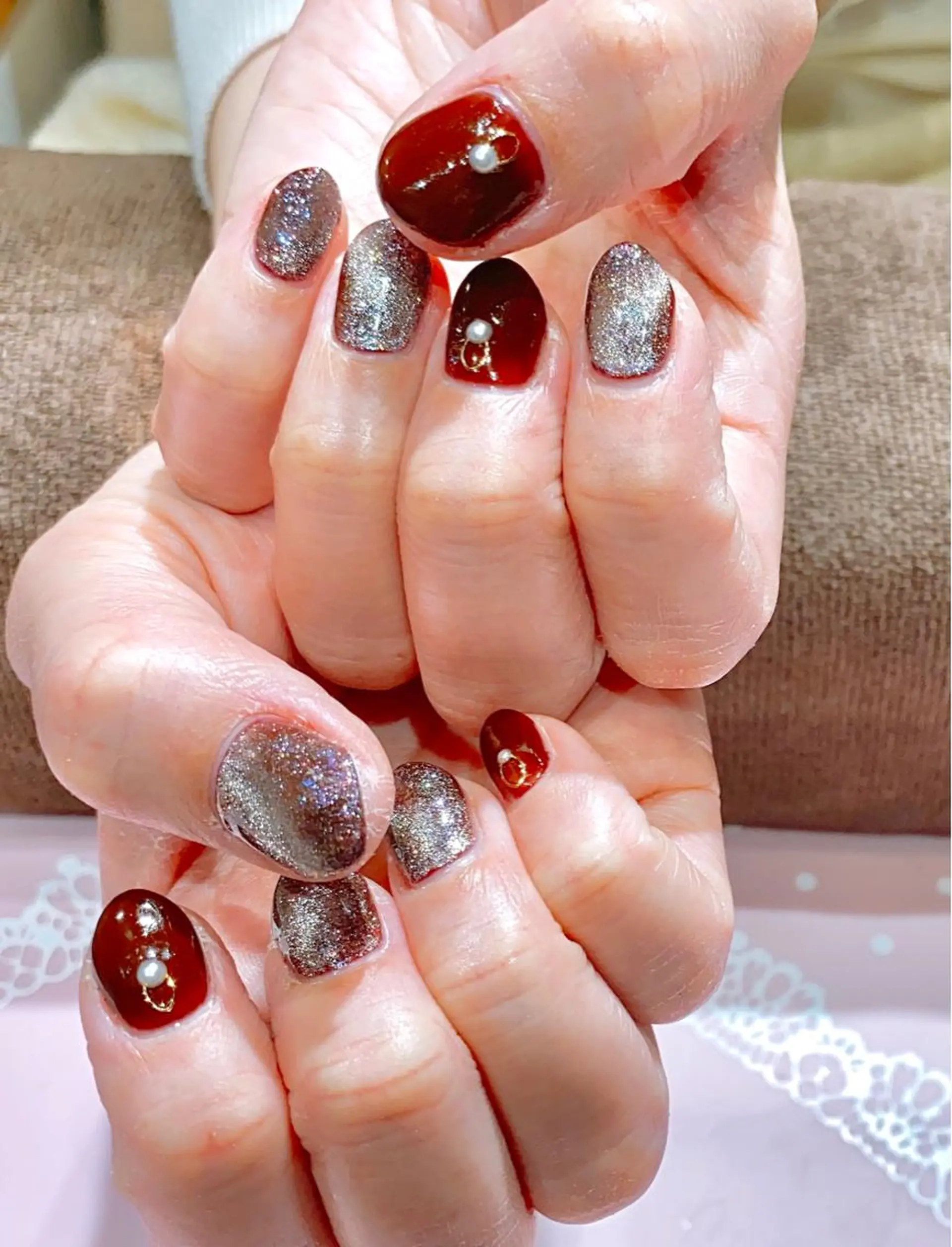 ネイル 赤色 VIST☆ ｍａｍｉのネイルデザイン