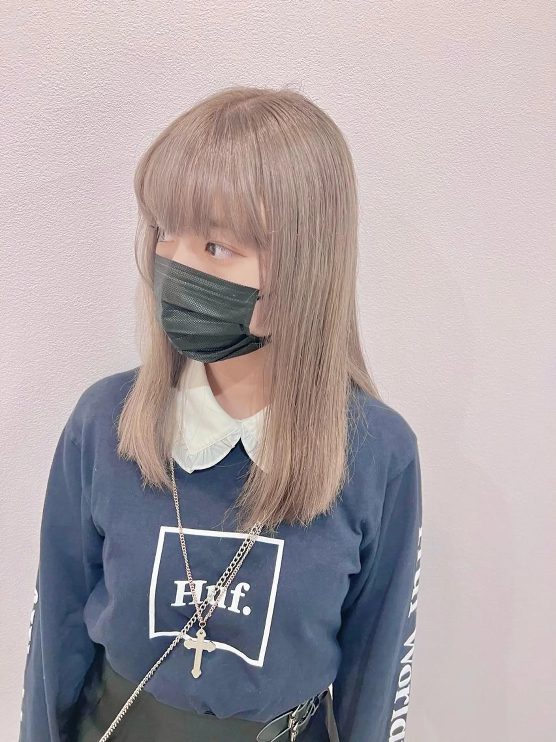 ミディアム 縮毛矯正 ヘアカラー トリートメント ブリーチ毛に縮毛矯正 ✨カラー✨山田 正幸のヘアスタイル