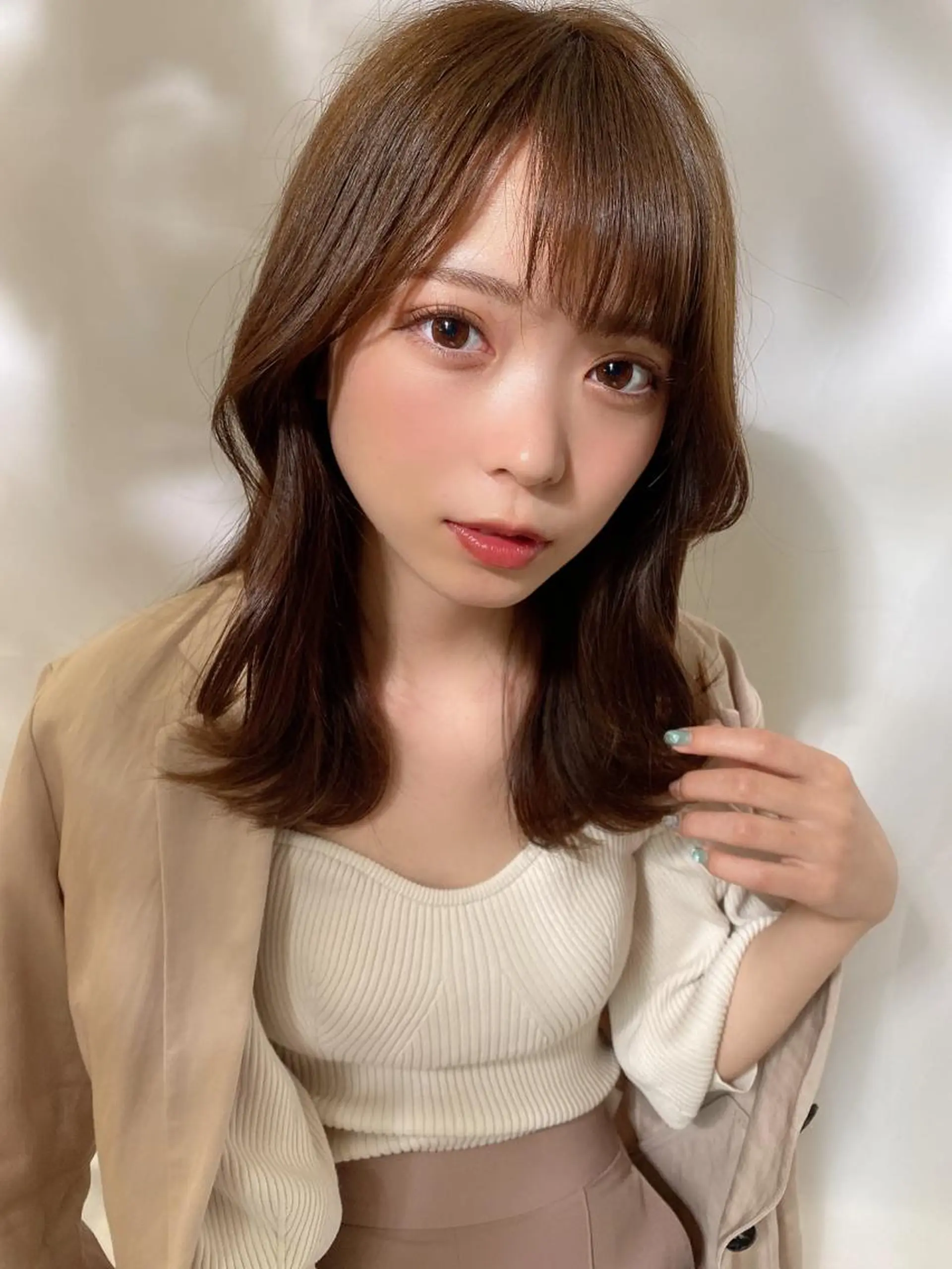 セミロング くびれヘア ヘアカラー トリートメント 🧡くびれヘア/前髪 顔周り🧡久原結衣のヘアスタイル