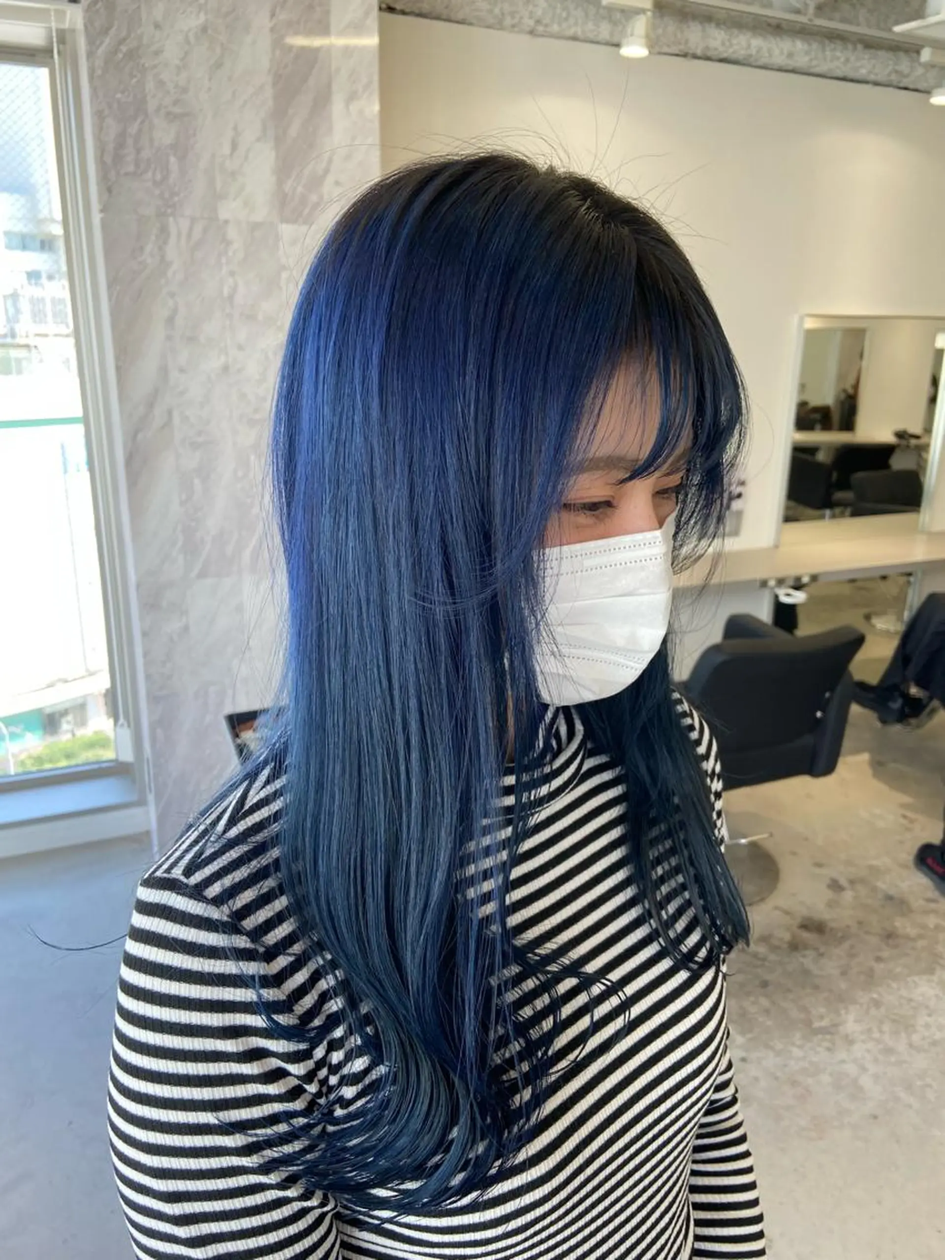 カラー ブルーカラー ネイビーカラー カット ヘアカラー トリートメント EIGHT奥野 心太のヘアスタイル