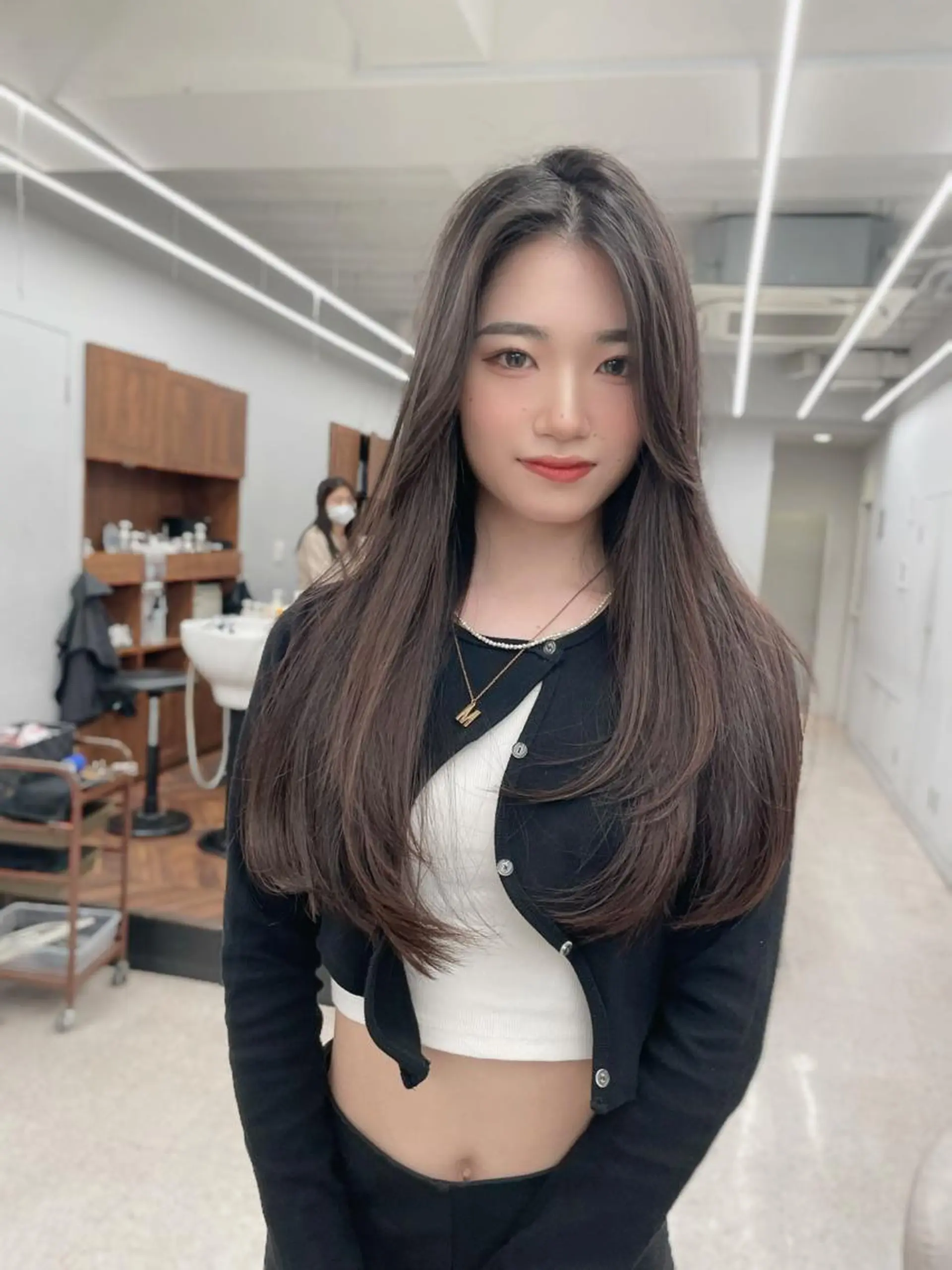 ロング カット ヘアカラー トリートメント 京都レイヤーカット/ 縮毛矯正/羽柴りくのヘアスタイル