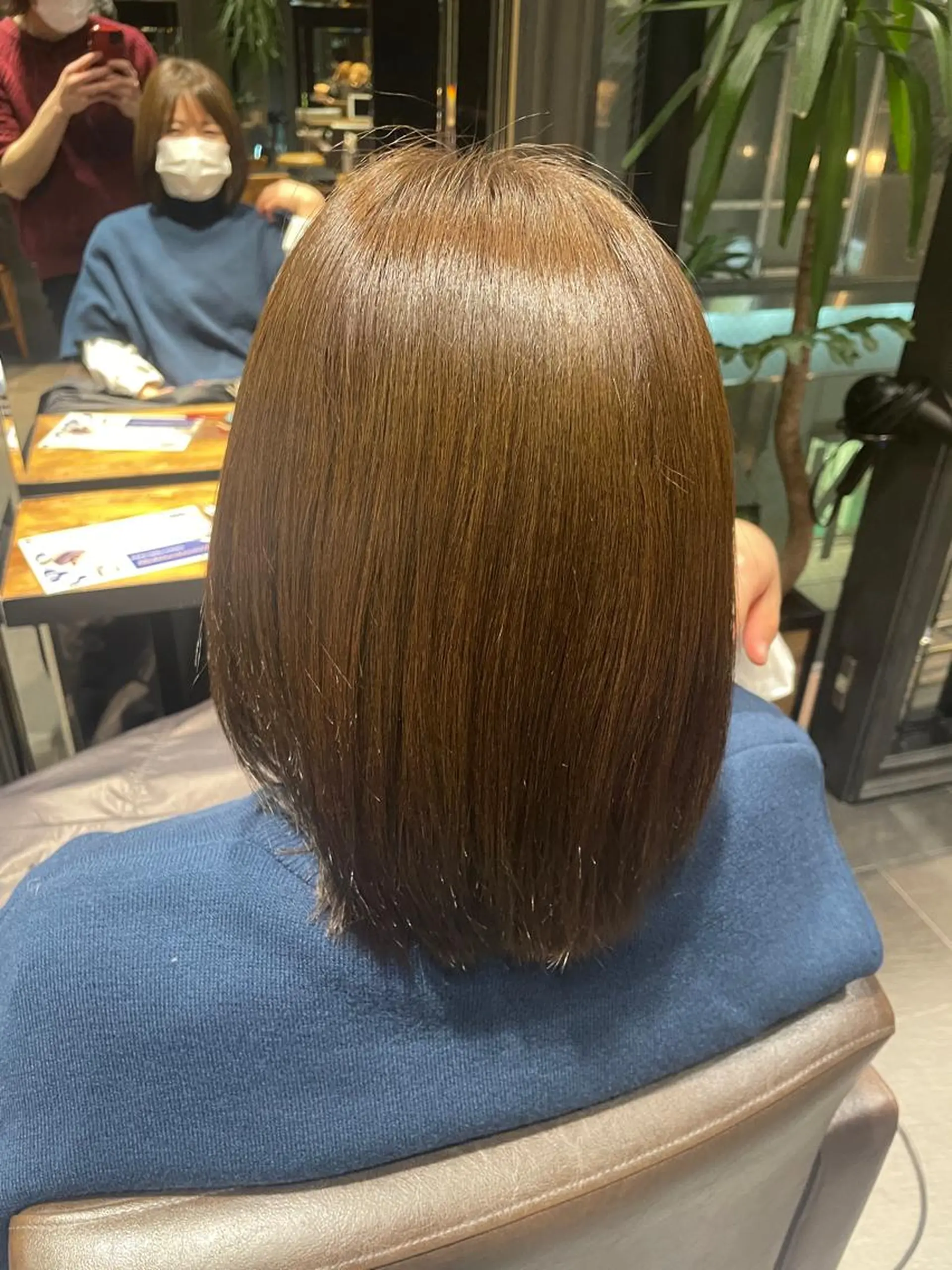 ミディアム カット ヘアカラー ブリーチ＆縮毛矯正 🧸tomoki🧸のヘアスタイル