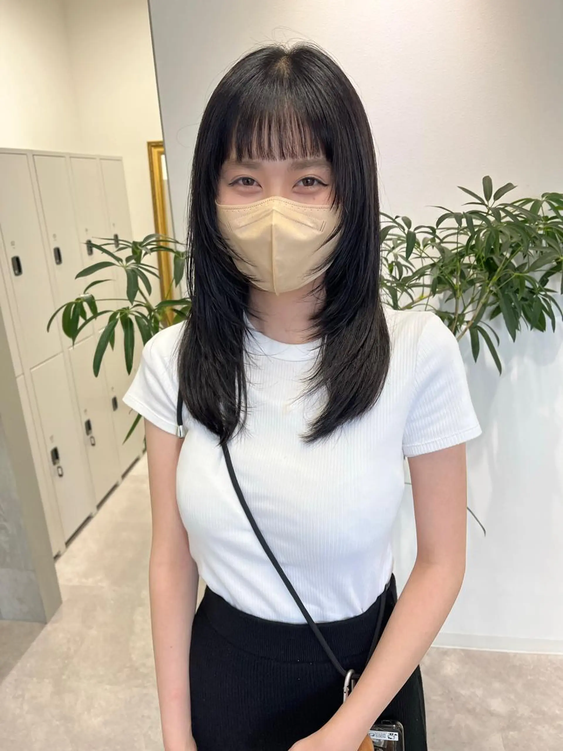 セミロング カラー ヘアアレンジ セミロングパーマ ブリーチ ケアブリーチ デザインカラー ダブルカラー カット umu.［韓国ヘア /ダウンパーマ］のヘアスタイル